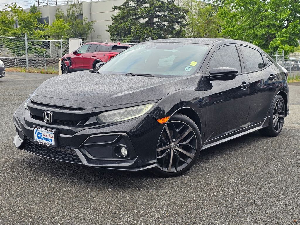 Crystal Black Pearl 2020 Honda Civic Hatchback Sport Touring FWD Hatchback Front-Wheel Drive Continuously Variable Transmission