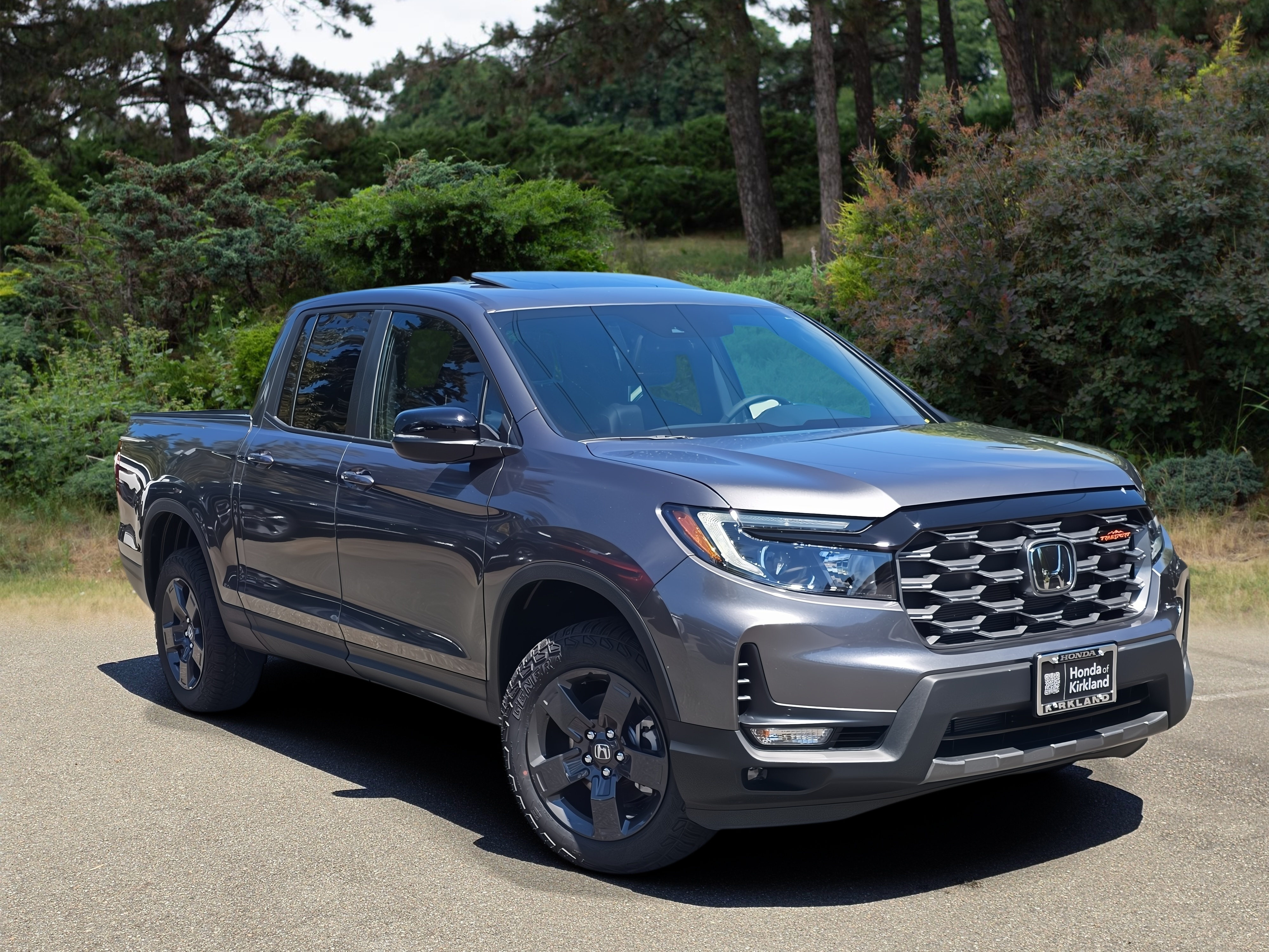 Gray (Modern Steel Metallic) 2026 Honda Ridgeline Pickup Truck All-Wheel Drive 9-Speed Automatic