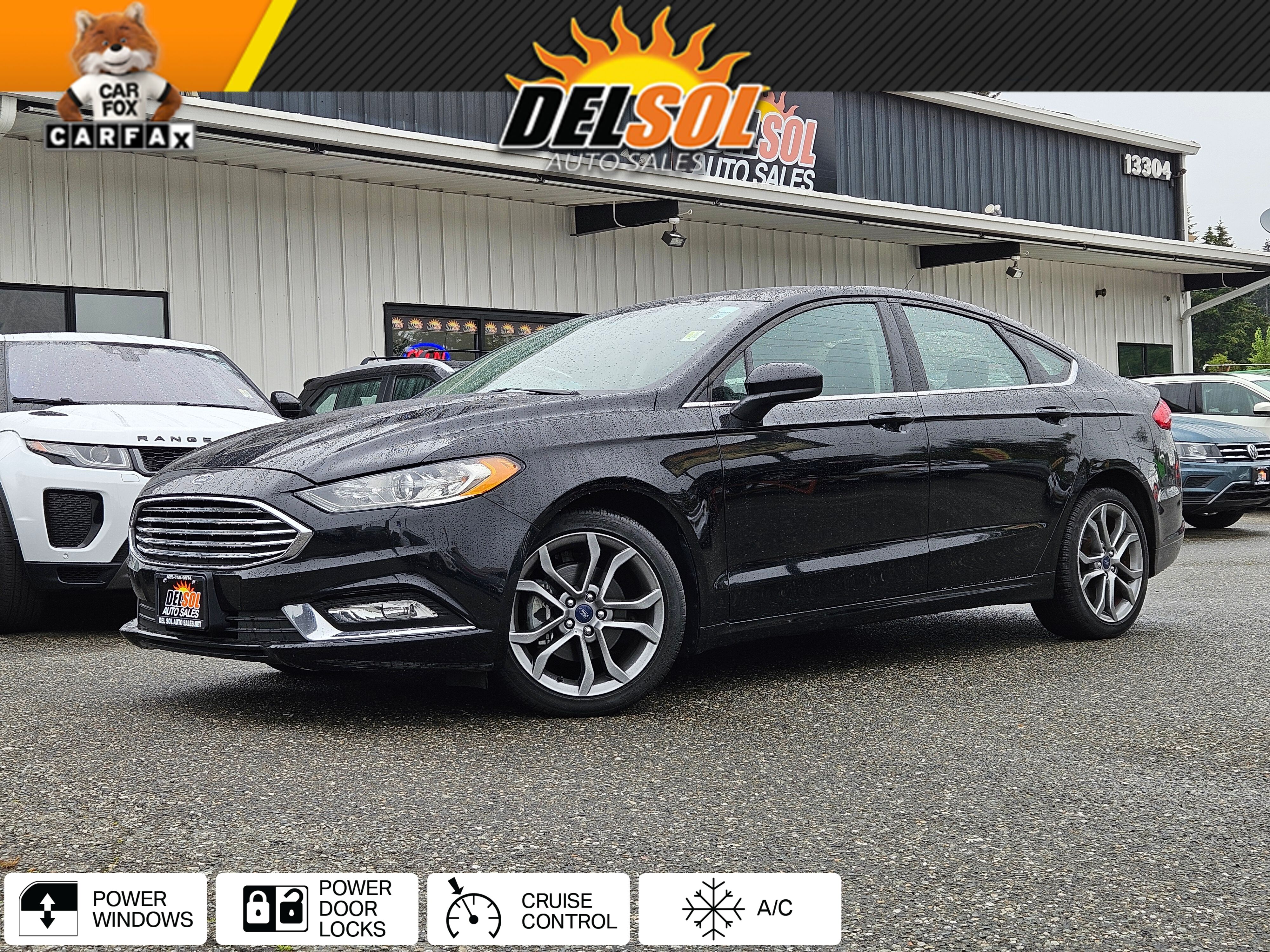 Shadow Black 2017 Ford Fusion SE Sedan Front-Wheel Drive 6-Speed Automatic