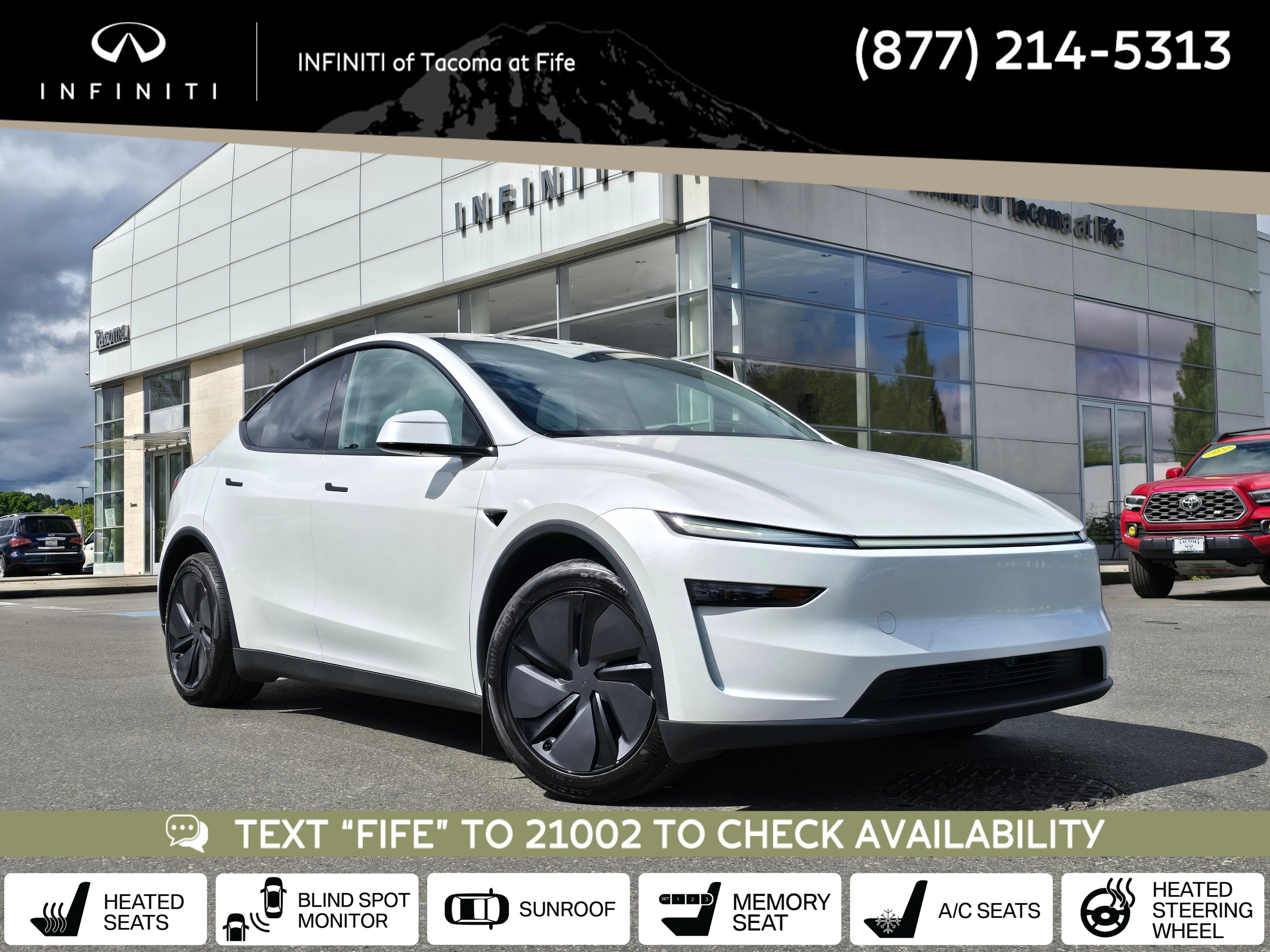 Pearl White Multi-Coat 2026 Tesla Model Y Premium RWD SUV / Crossover Rear-Wheel Drive 1-Speed Automatic