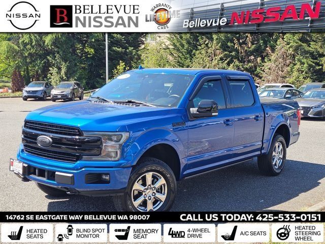 Lightning Blue 2018 Ford F-150 Lariat SuperCrew 4WD Pickup Truck Four-Wheel Drive Automatic