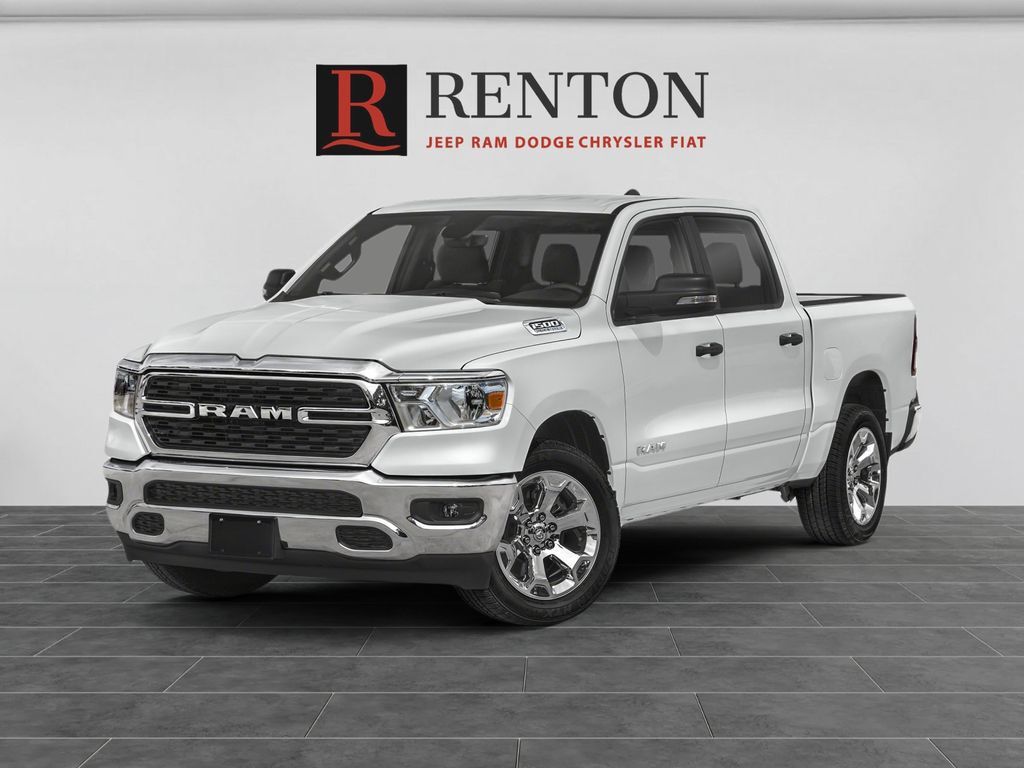 Bright White Clear Coat 2024 RAM 1500 Big Horn Crew Cab 4WD Pickup Truck Four-Wheel Drive 8-Speed Automatic