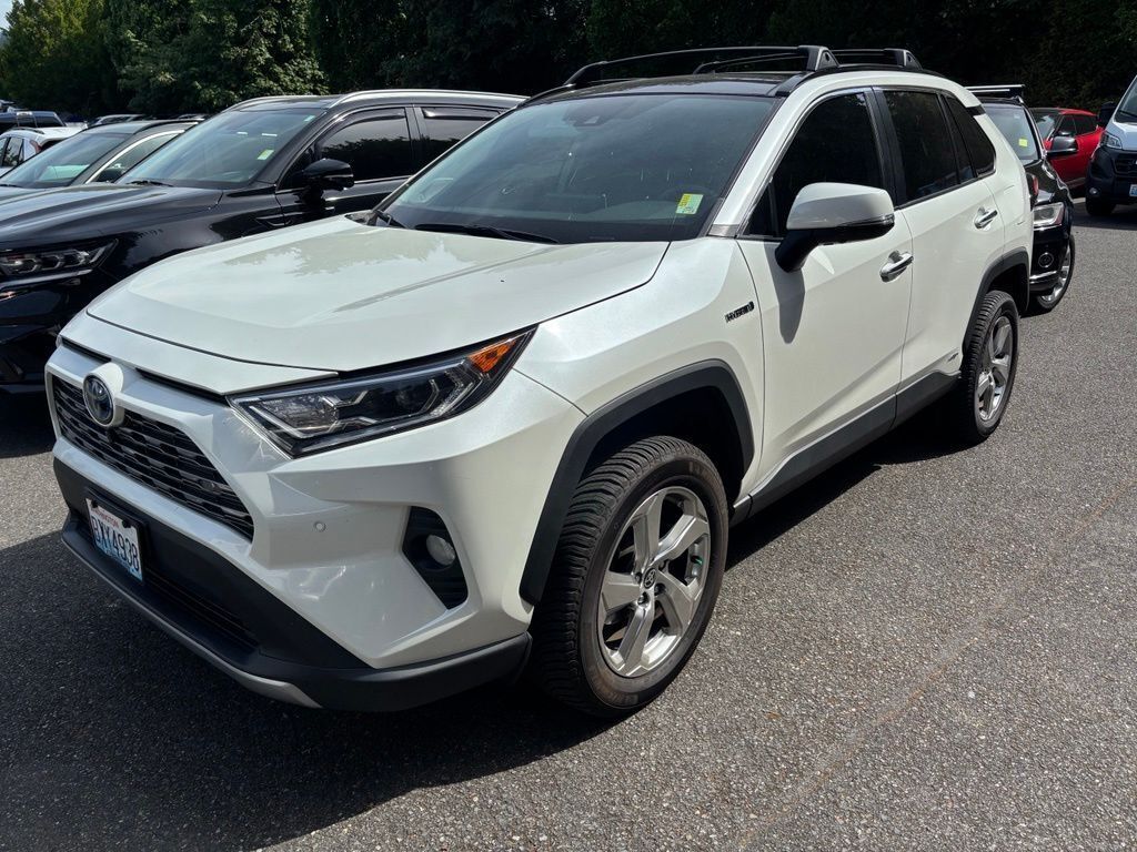 White (Blizzard Pearl) 2021 Toyota RAV4 Hybrid SUV / Crossover All-Wheel Drive Continuously Variable Transmission