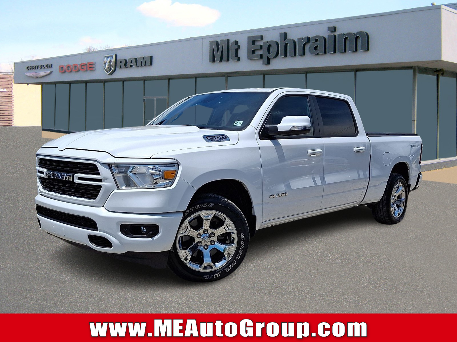 Bright White Clearcoat - PW7 2022 RAM 1500 Pickup Truck Four-Wheel Drive 8-Speed Automatic