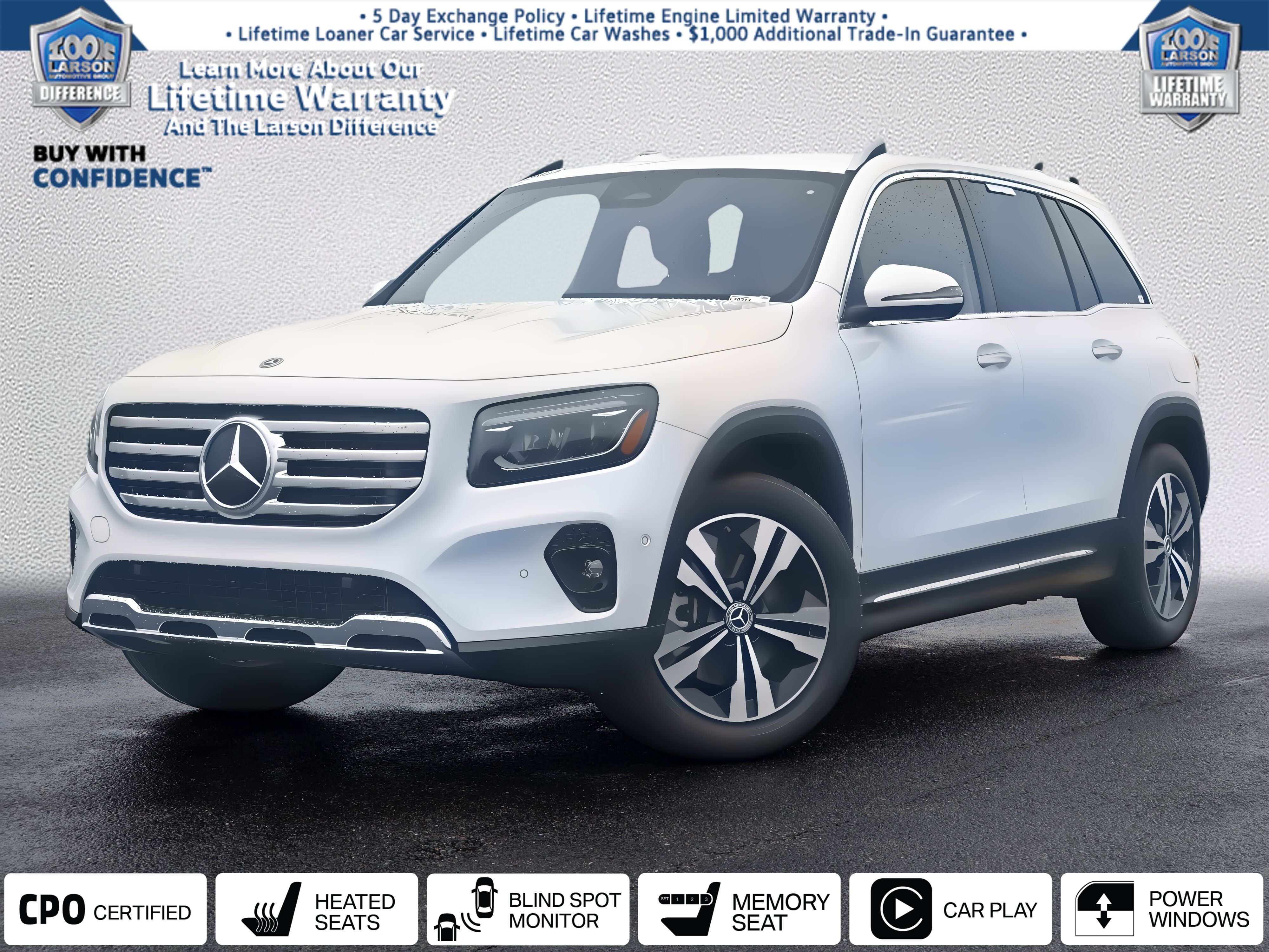 Polar White 2025 Mercedes-Benz GLB SUV / Crossover All-Wheel Drive 8-Speed Dual Clutch