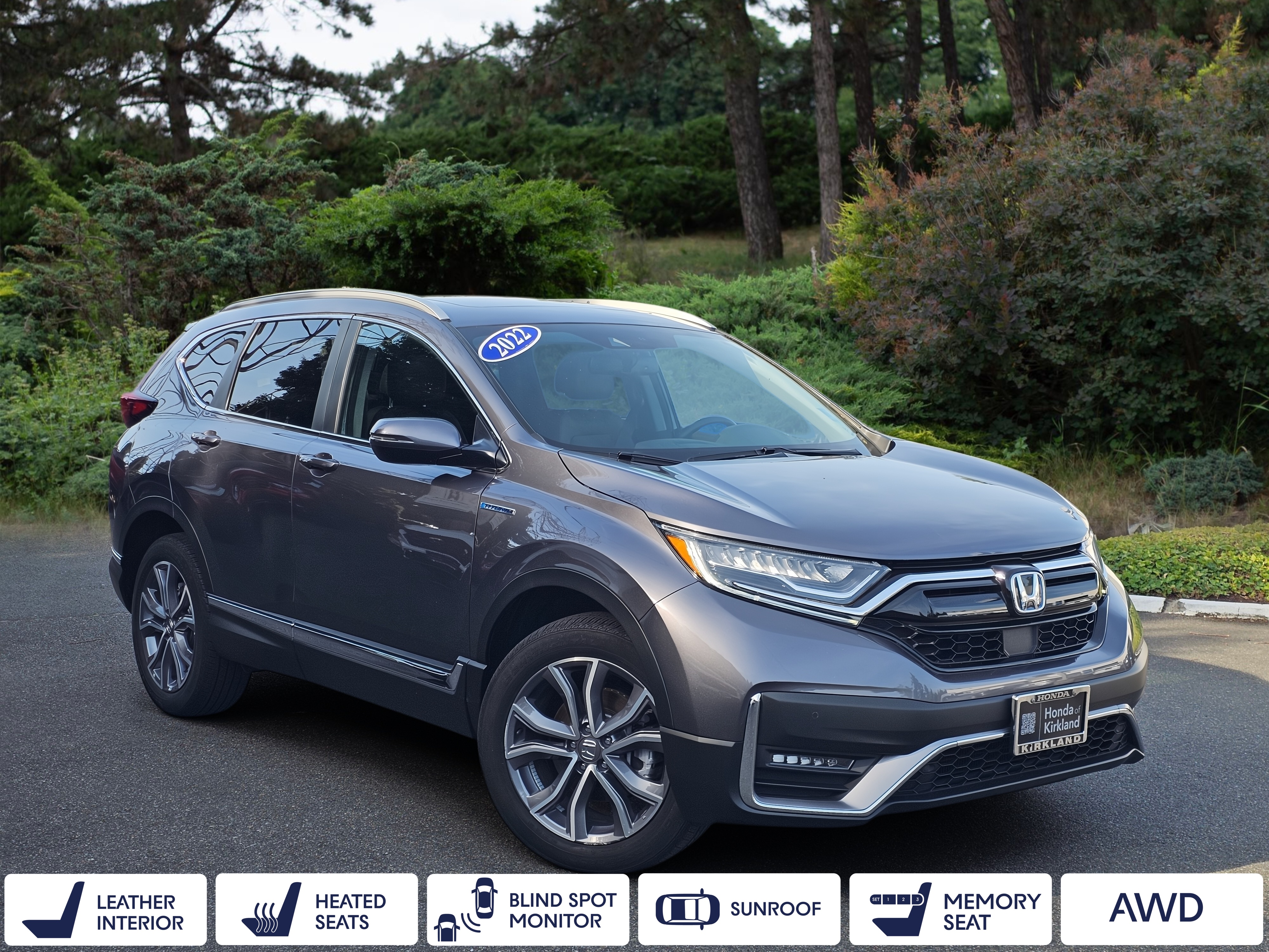 Sonic Gray Pearl 2022 Honda CR-V Hybrid SUV / Crossover All-Wheel Drive Continuously Variable Transmission