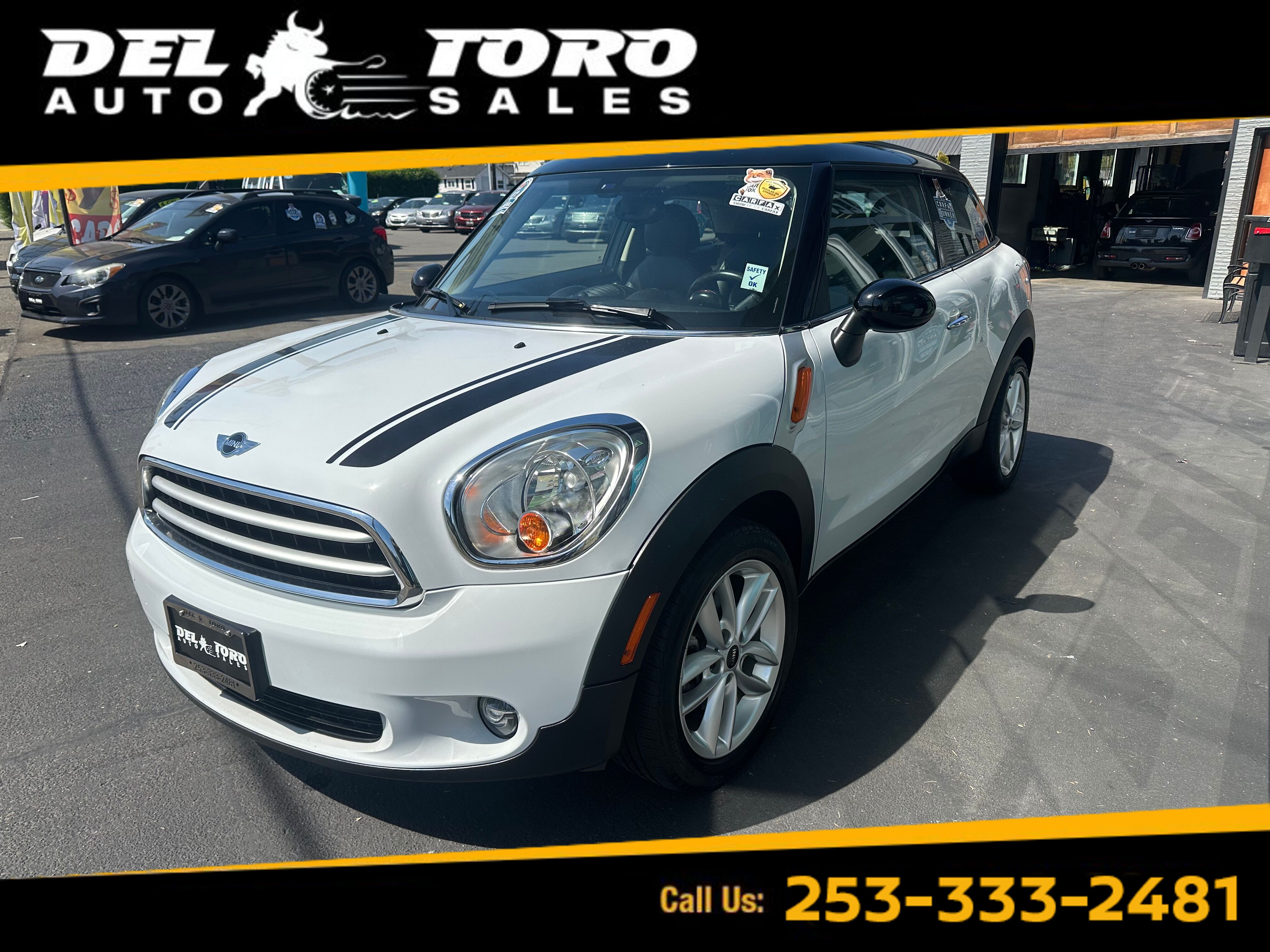 Light White 2013 MINI Cooper Paceman Hatchback Front-Wheel Drive 6-Speed Automatic