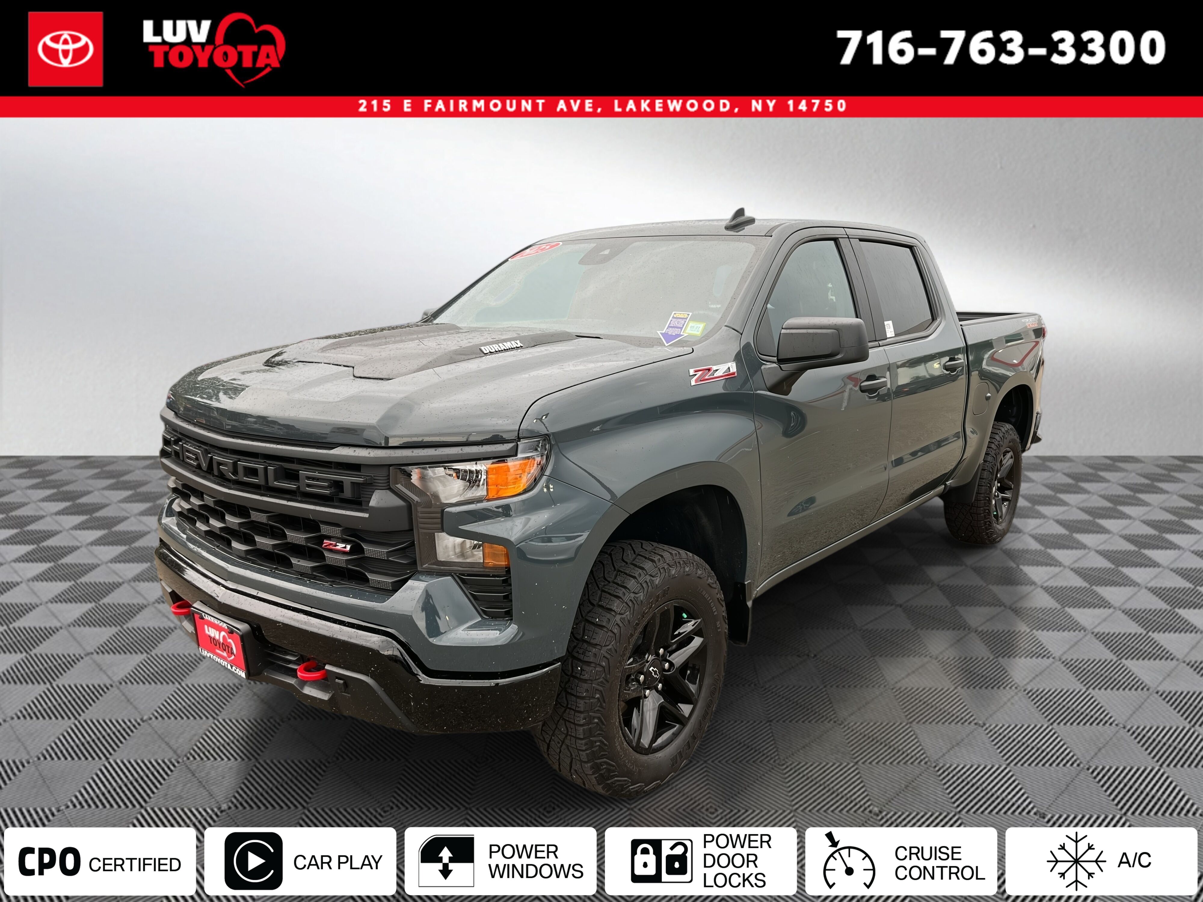 Cypress Gray 2025 Chevrolet Silverado 1500 Pickup Truck Four-Wheel Drive Automatic