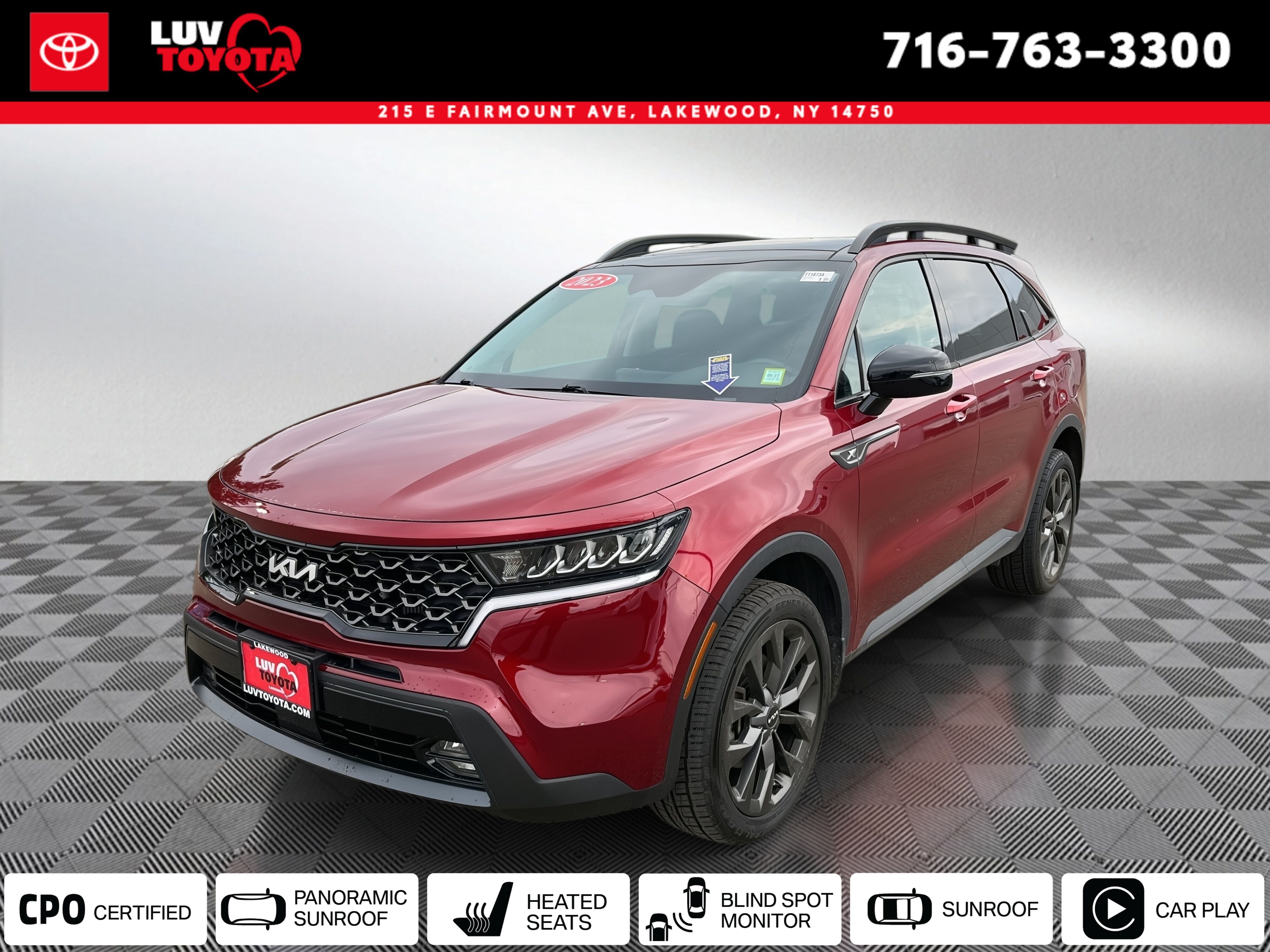 Passion Red Tintcoat 2023 Kia Sorento SUV / Crossover All-Wheel Drive 8-Speed Automatic