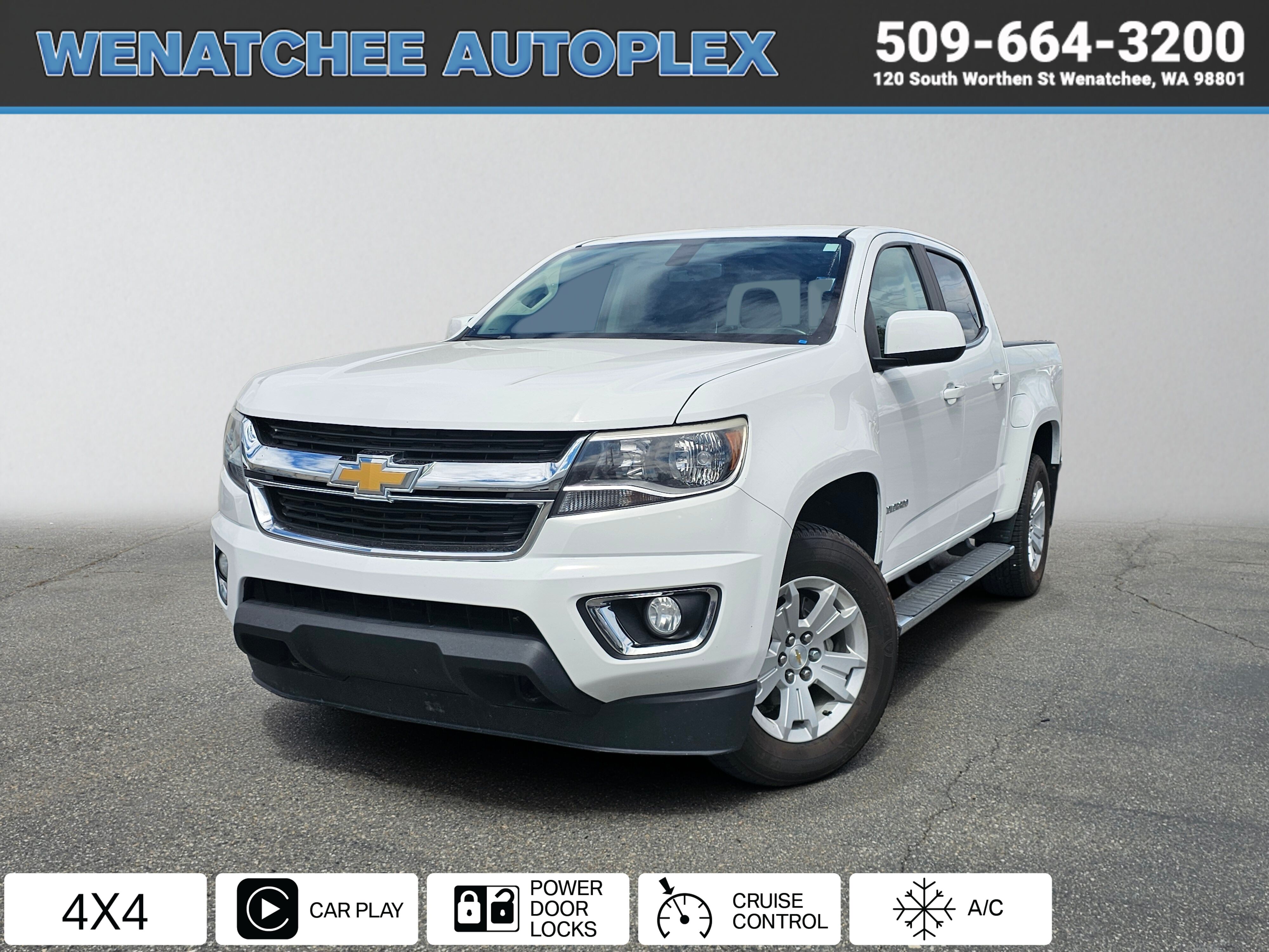 White 2017 Chevrolet Colorado Pickup Truck Four-Wheel Drive 8-Speed Automatic