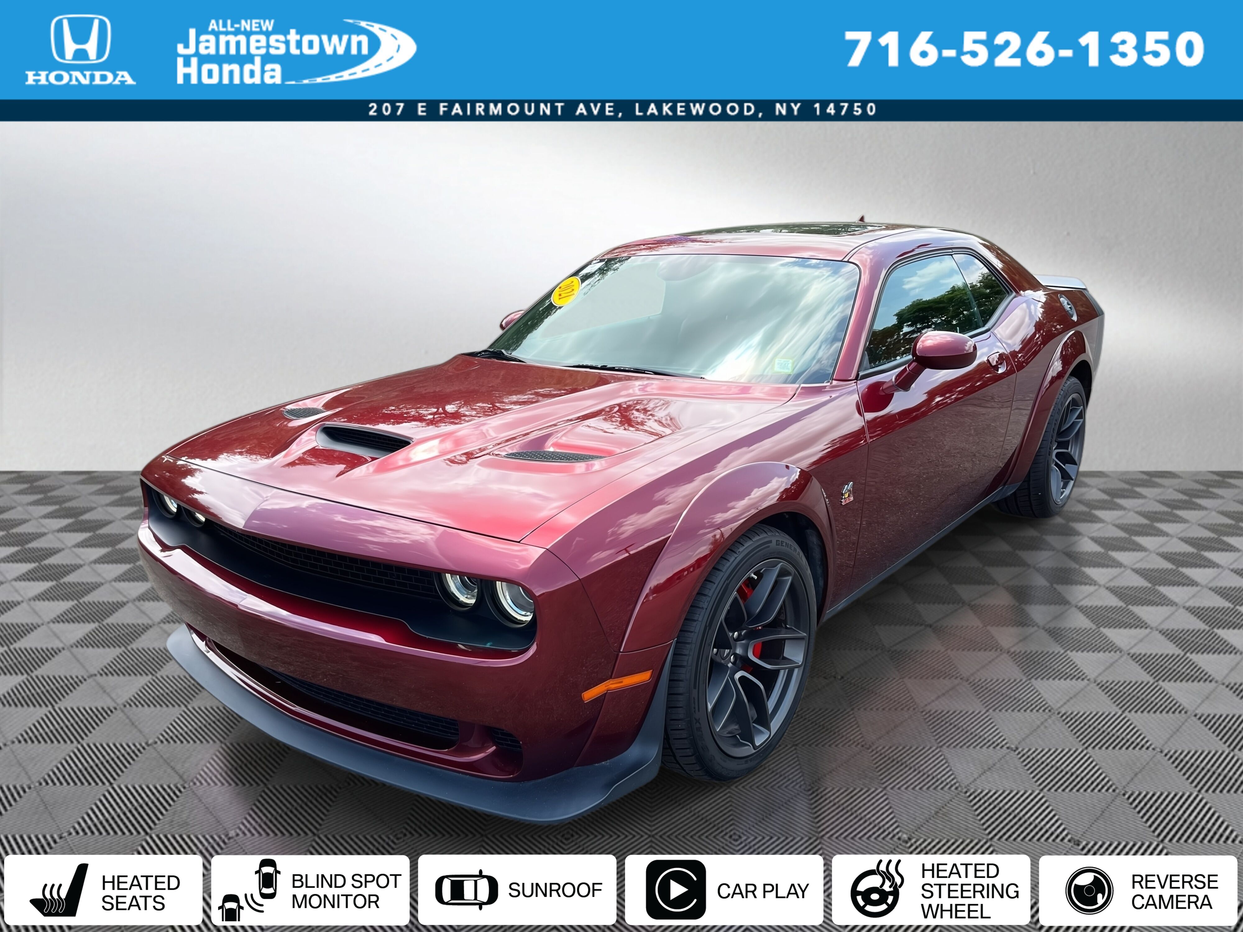 Octane Red Pearlcoat 2021 Dodge Challenger Coupe Rear-Wheel Drive 6-Speed Manual