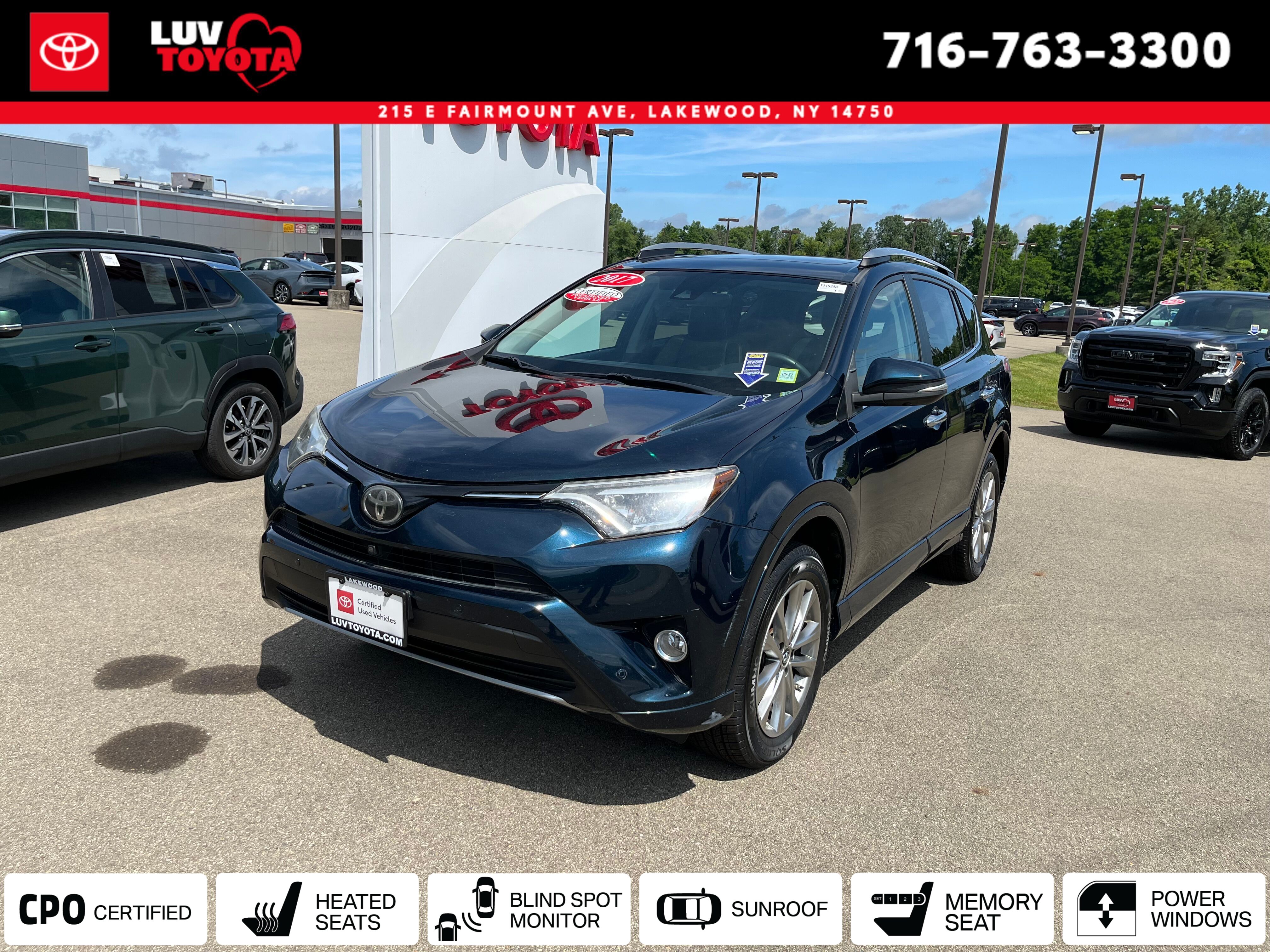 Teal (Galactic Aqua Mica) 2017 Toyota RAV4 SUV / Crossover All-Wheel Drive Automatic