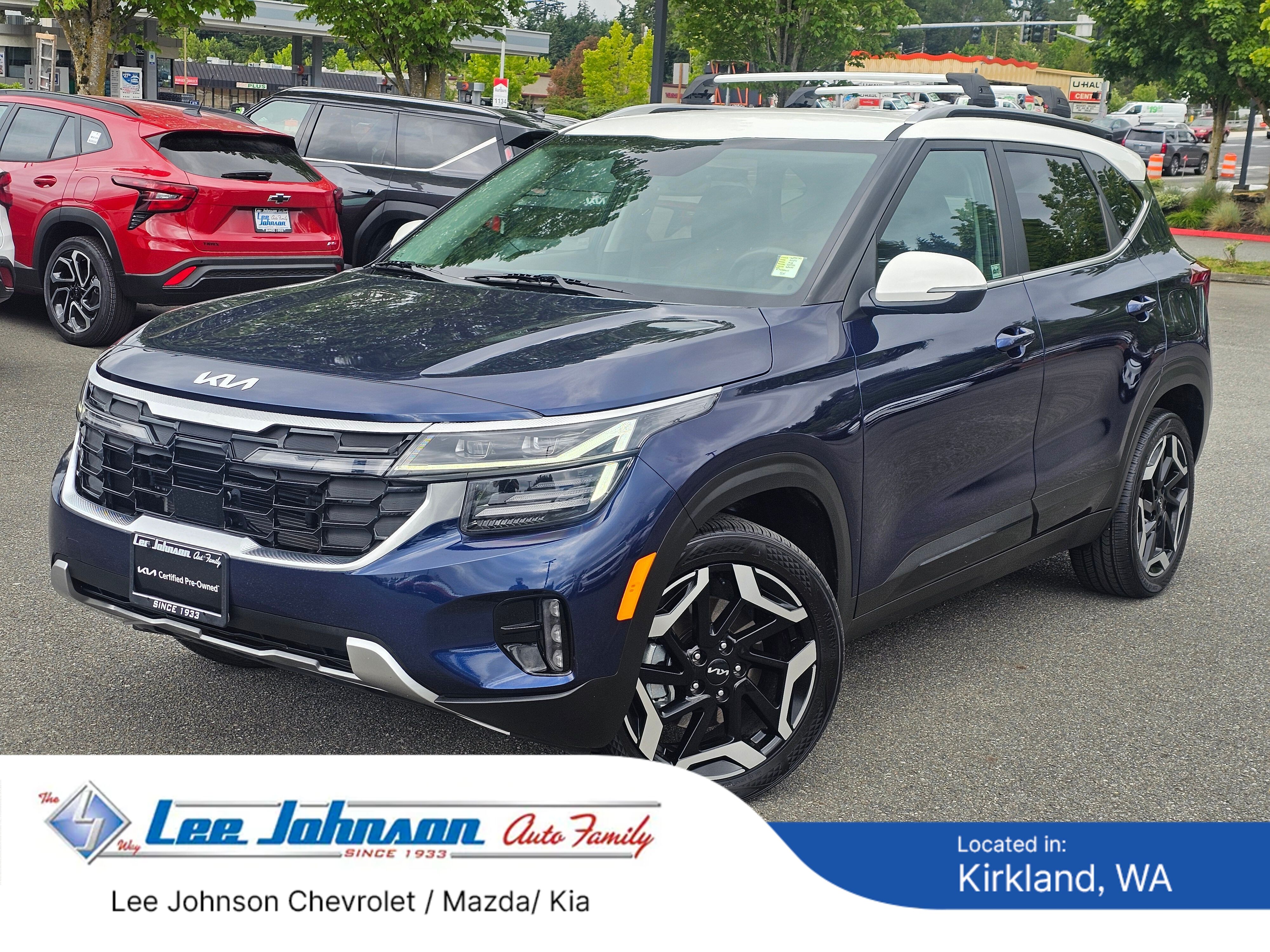 Dark Ocean Blue/White Roof 2024 Kia Seltos SUV / Crossover All-Wheel Drive 8-Speed Automatic