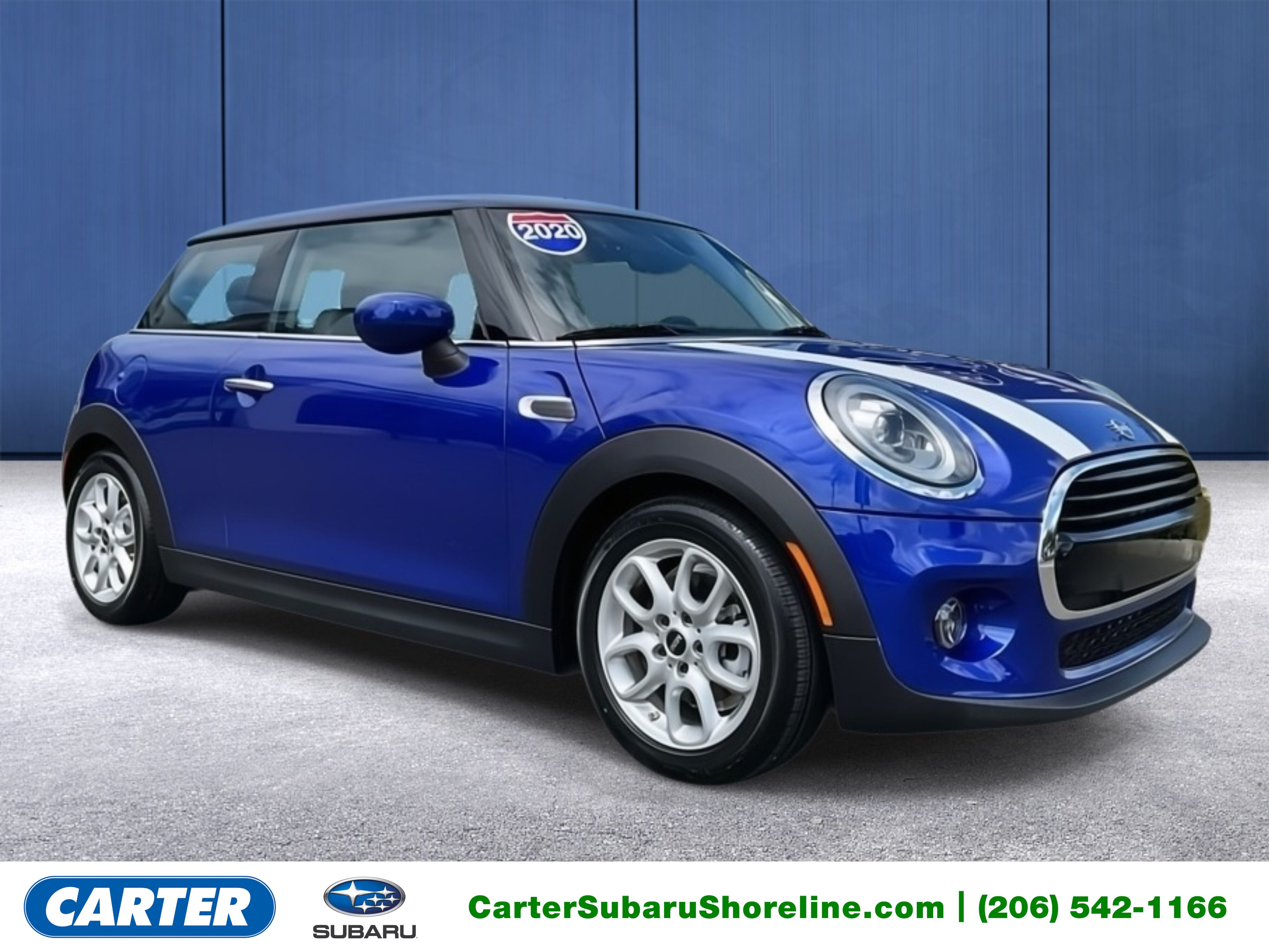 Blue Metallic 2020 MINI Cooper Hatchback Front-Wheel Drive Automatic