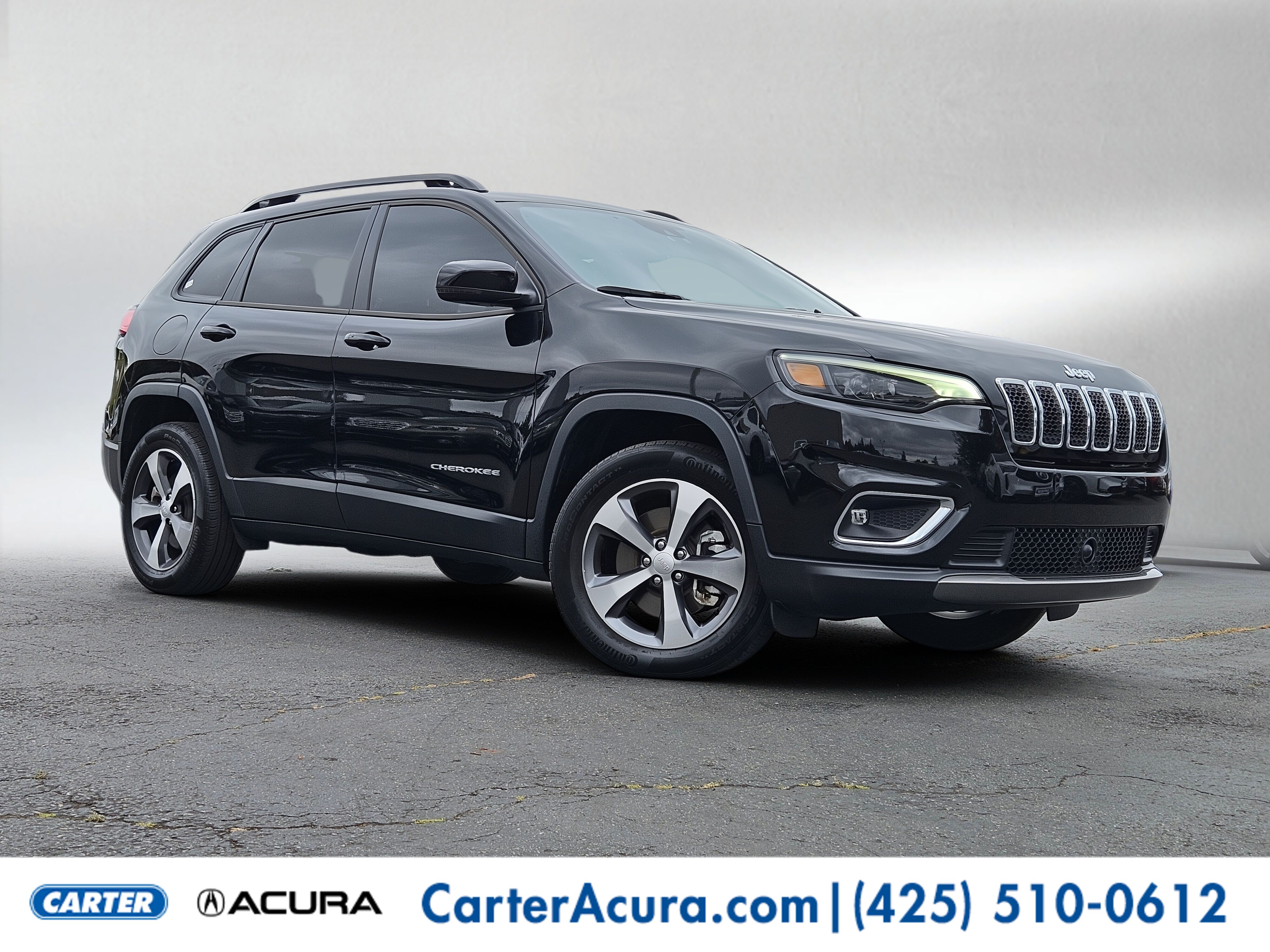 Diamond Black Crystal Pearlcoat 2022 Jeep Cherokee SUV / Crossover Four-Wheel Drive 9-Speed Automatic