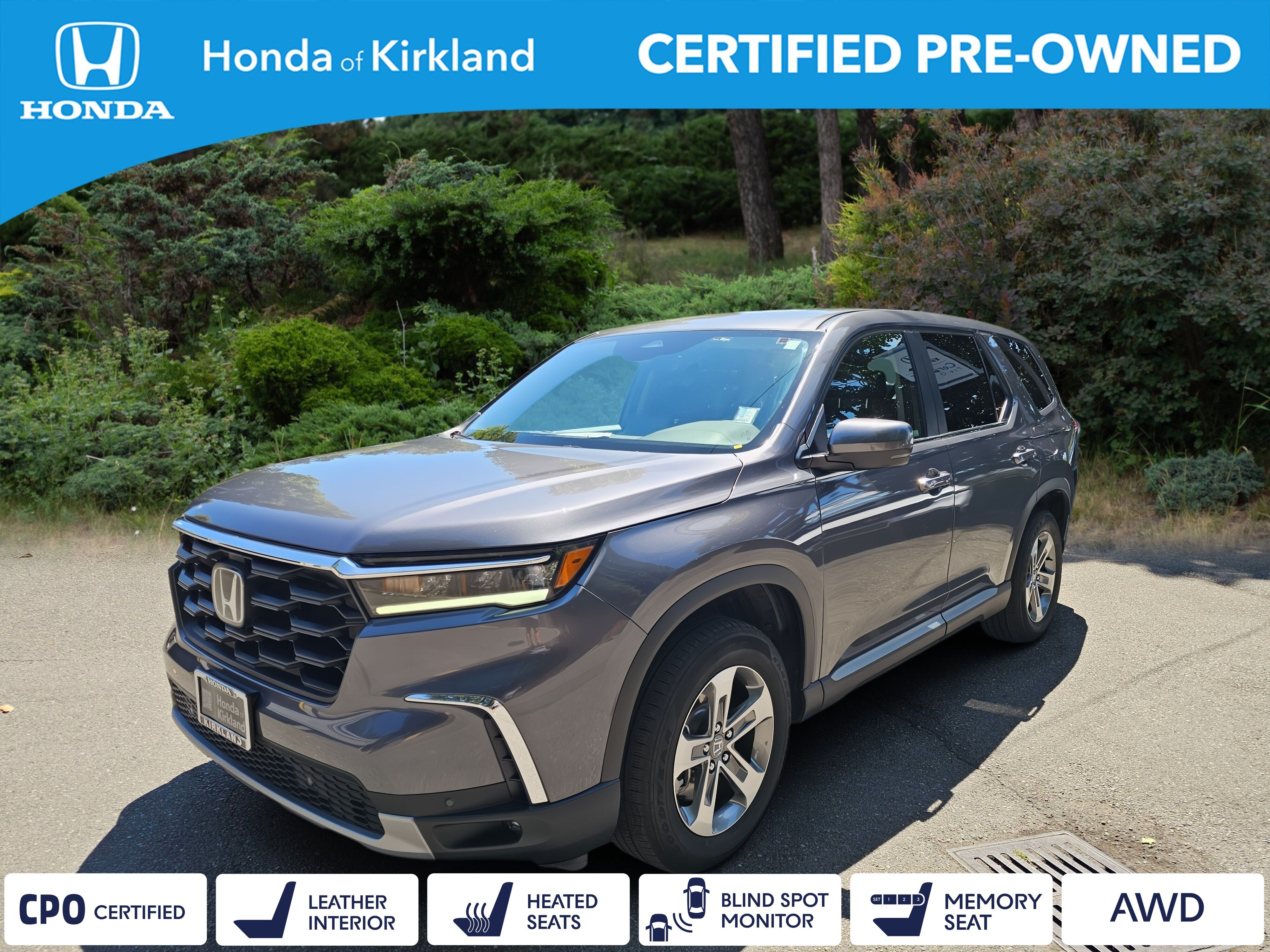 Gray (Modern Steel Metallic) 2023 Honda Pilot SUV / Crossover All-Wheel Drive Automatic