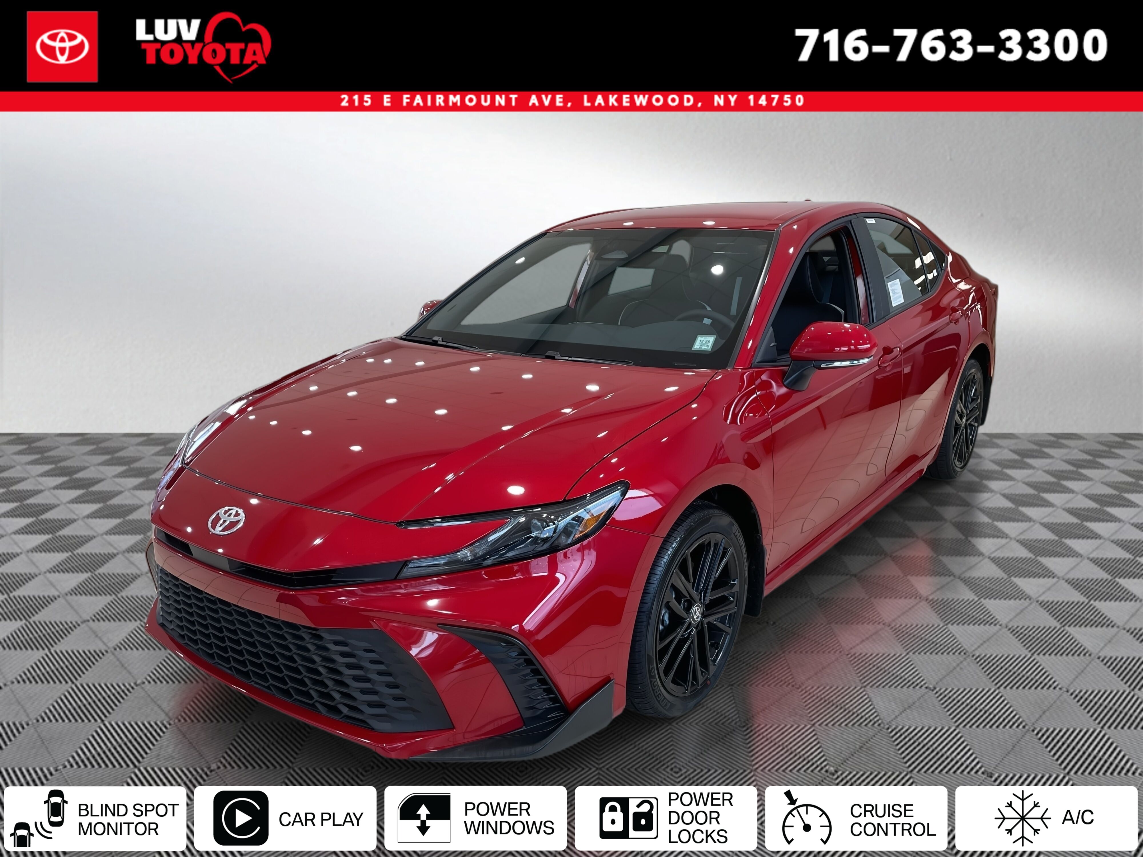 Supersonic Red 2026 Toyota Camry Sedan All-Wheel Drive Continuously Variable Transmission