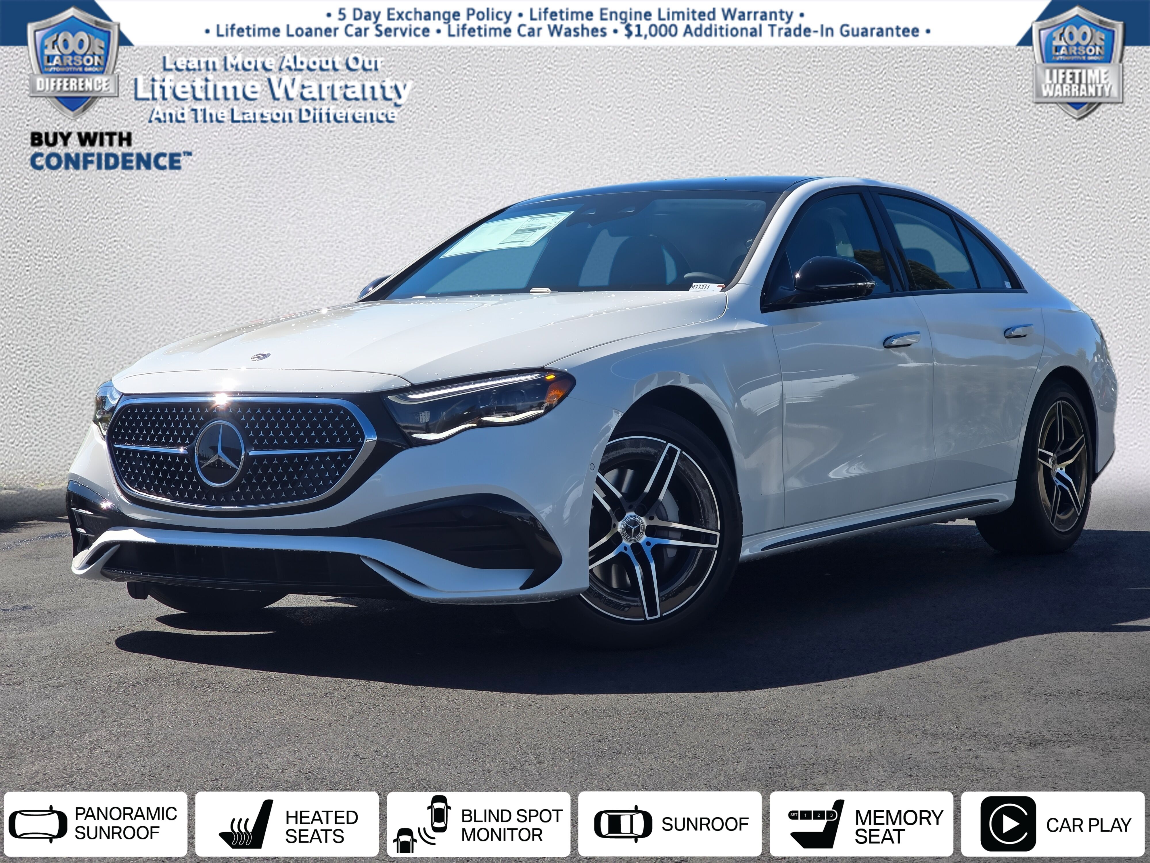 Polar White 2026 Mercedes-Benz E-Class Sedan All-Wheel Drive 9-Speed Automatic