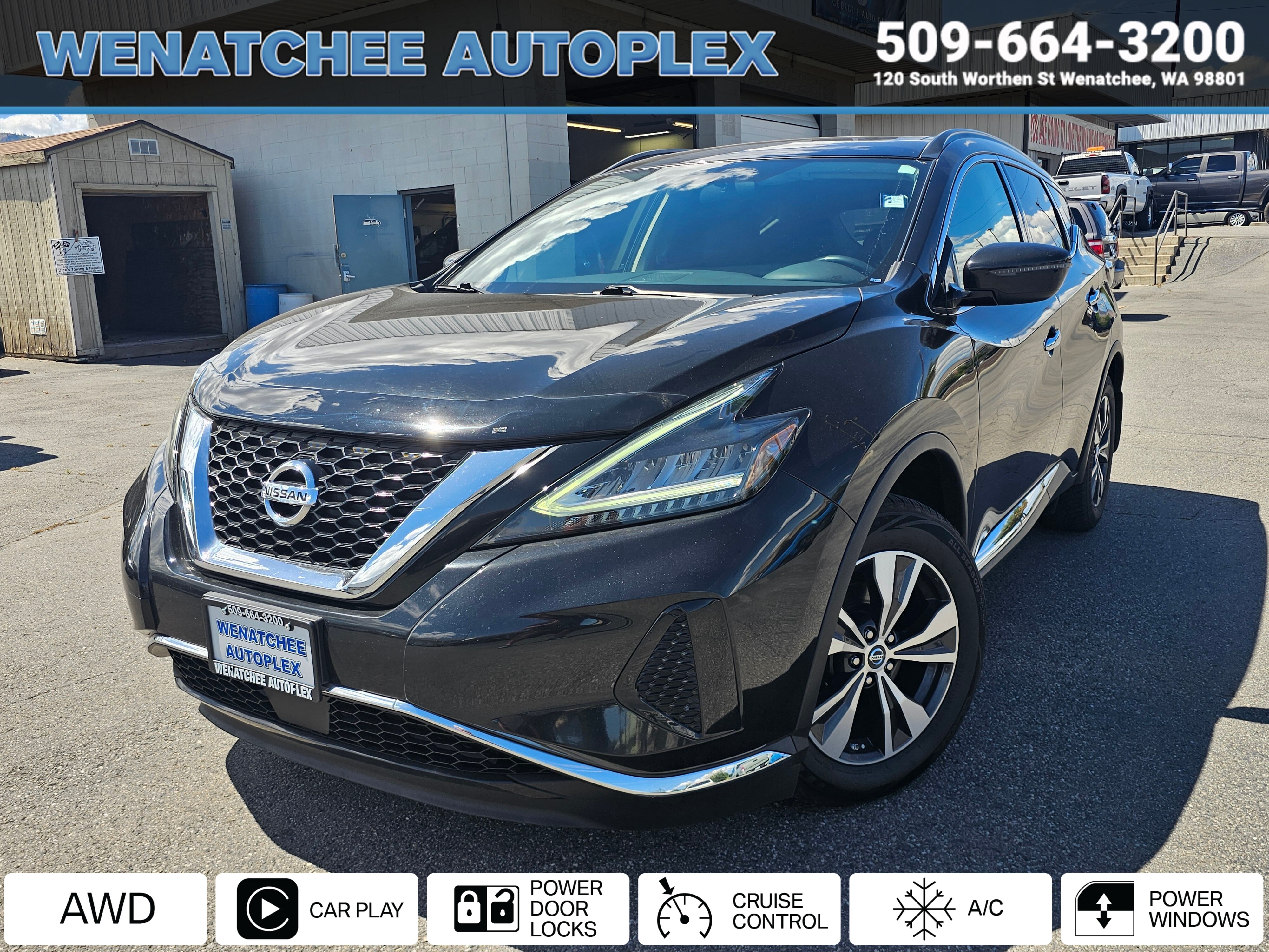 Black 2019 Nissan Murano SUV / Crossover All-Wheel Drive 7-Speed CVT