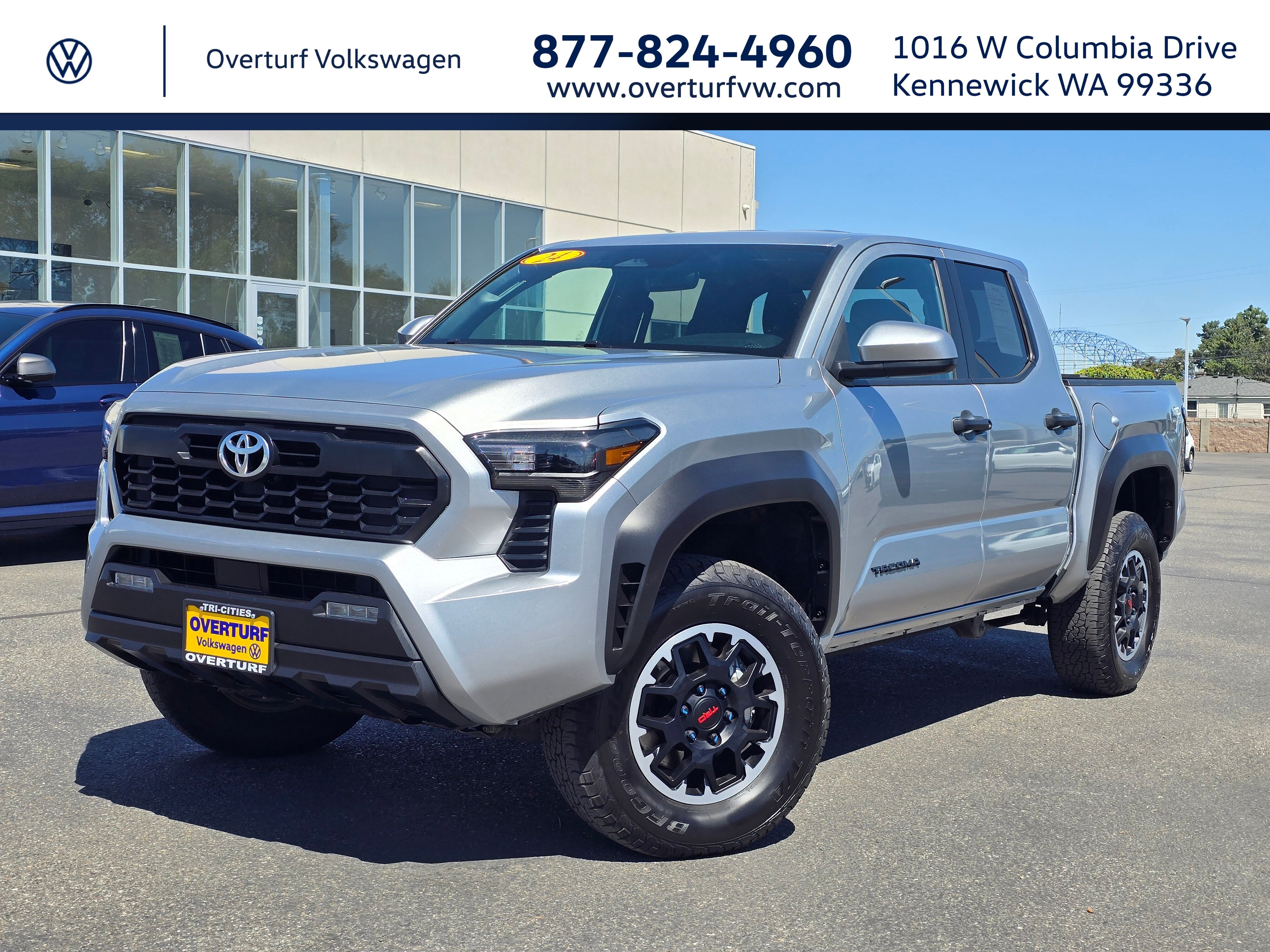 Celestial Silver Metallic 2024 Toyota Tacoma Pickup Truck Four-Wheel Drive 8-Speed Automatic