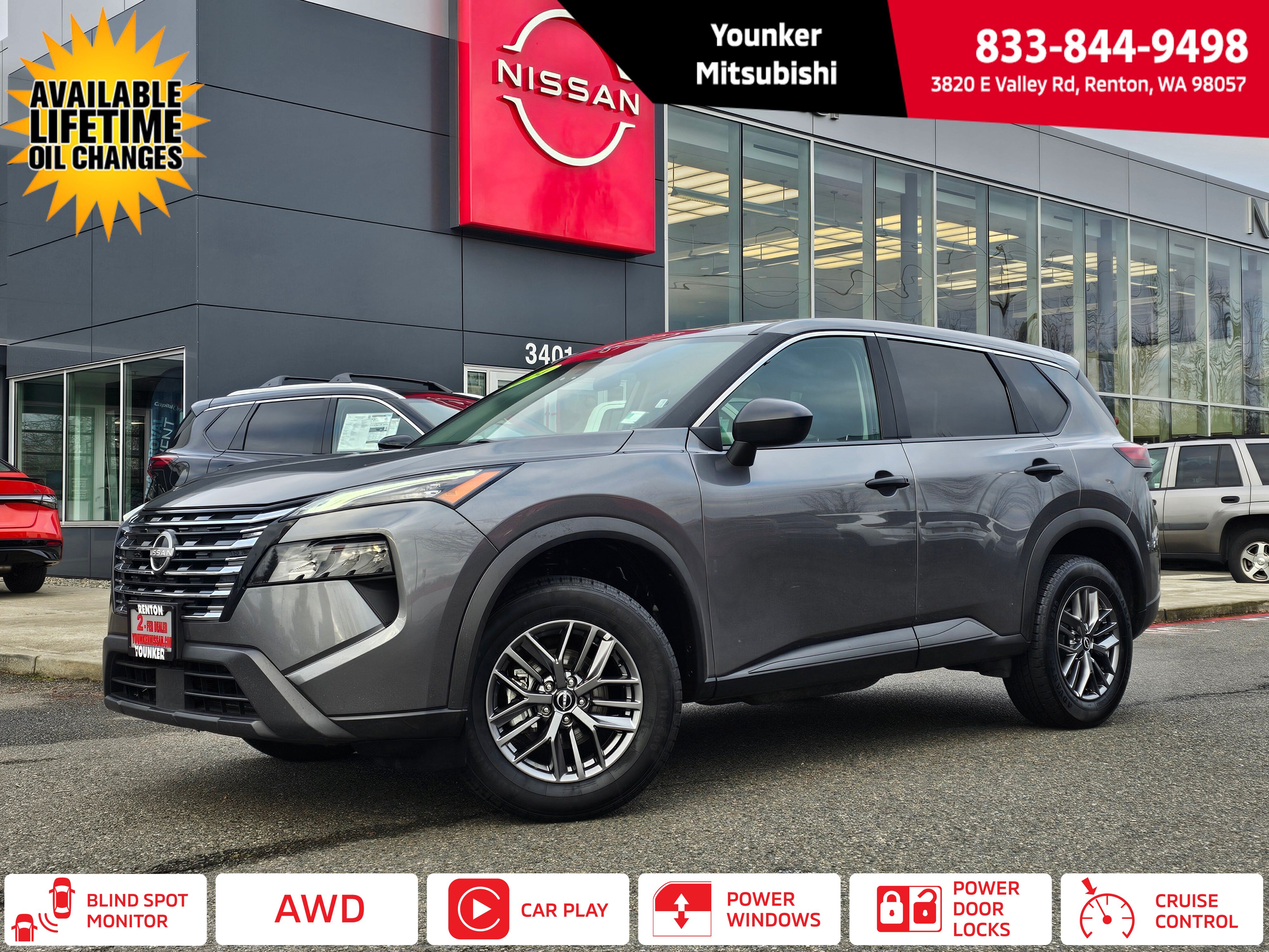 Gray (Gun Metallic) 2024 Nissan Rogue SUV / Crossover All-Wheel Drive Continuously Variable Transmission