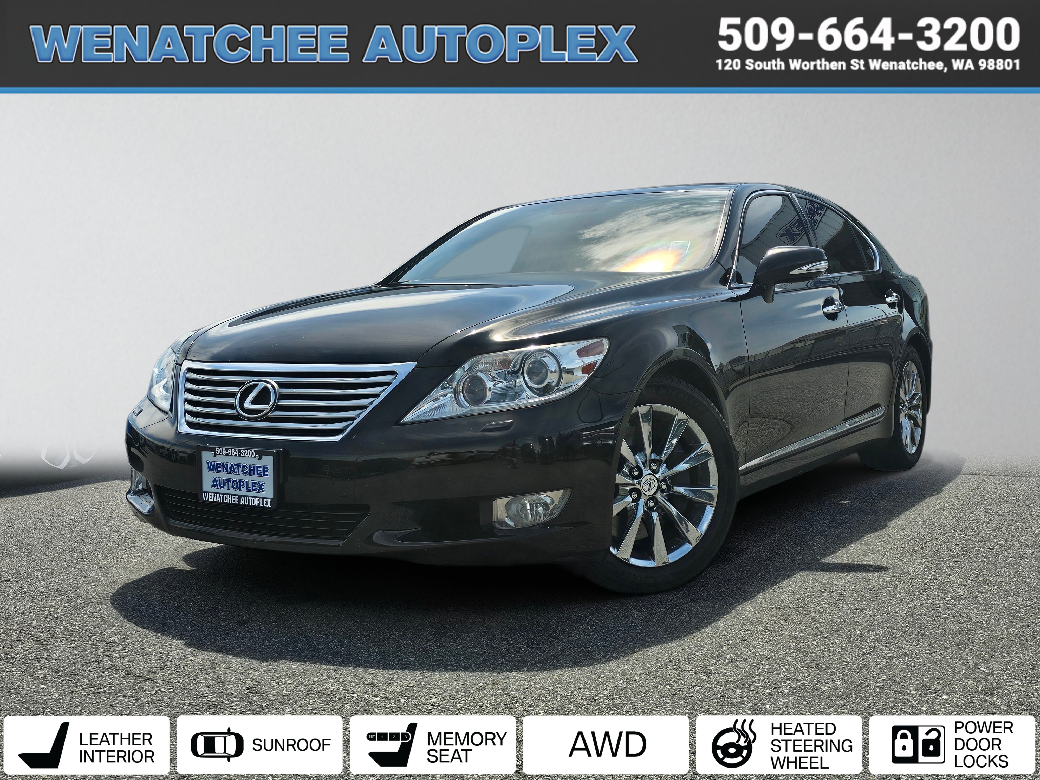 Black 2012 Lexus LS Sedan All-Wheel Drive 8-Speed Automatic