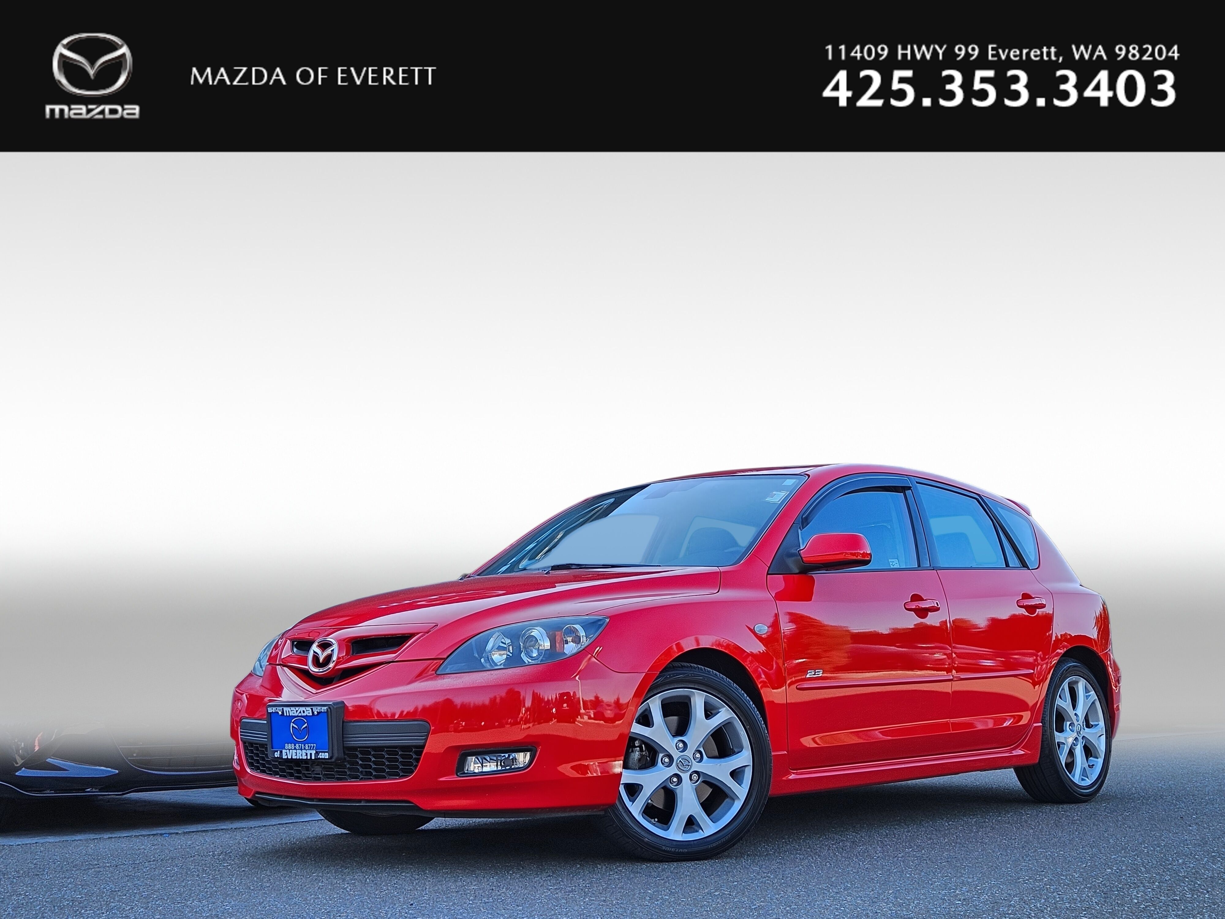 True Red 2007 Mazda MAZDA3 Hatchback Front-Wheel Drive 5-Speed Automatic