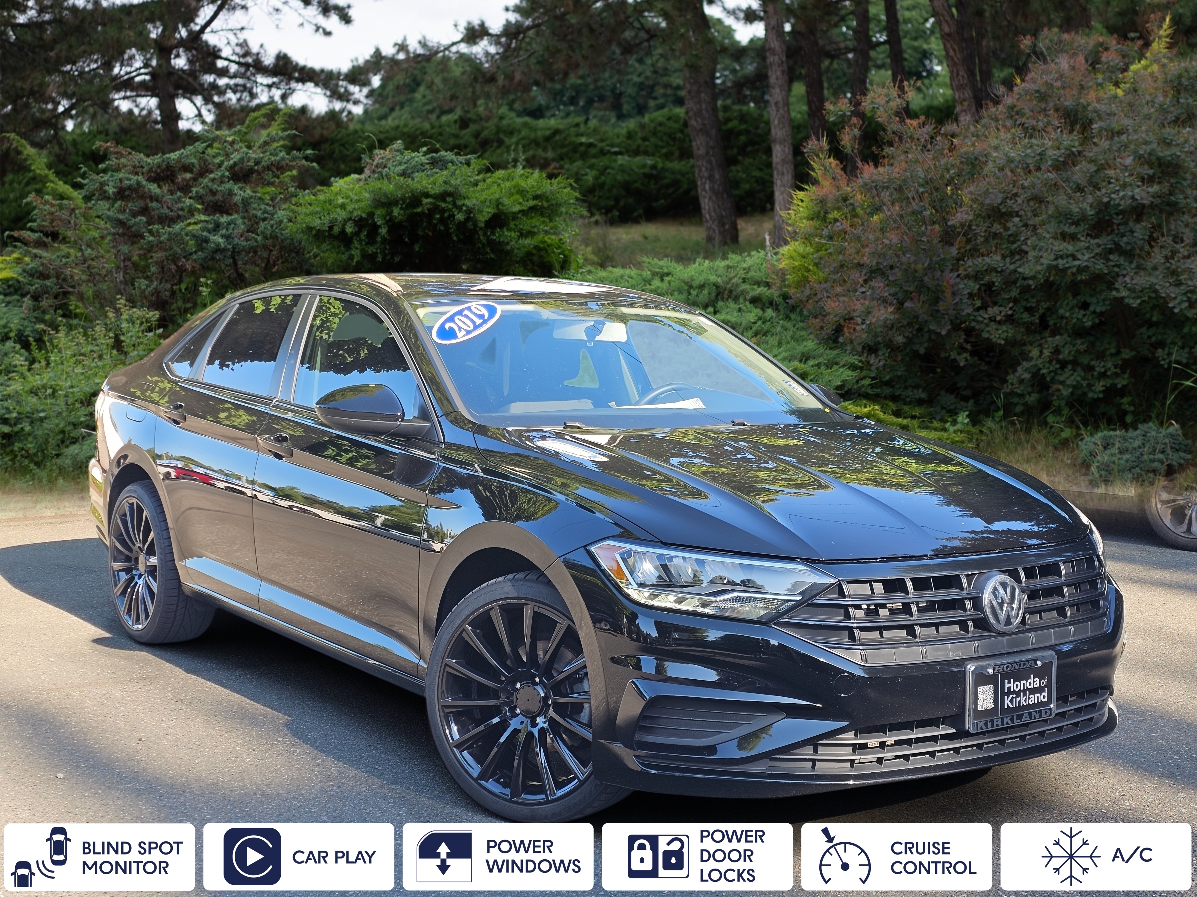 Black Uni 2019 Volkswagen Jetta Sedan Front-Wheel Drive 6-Speed Manual