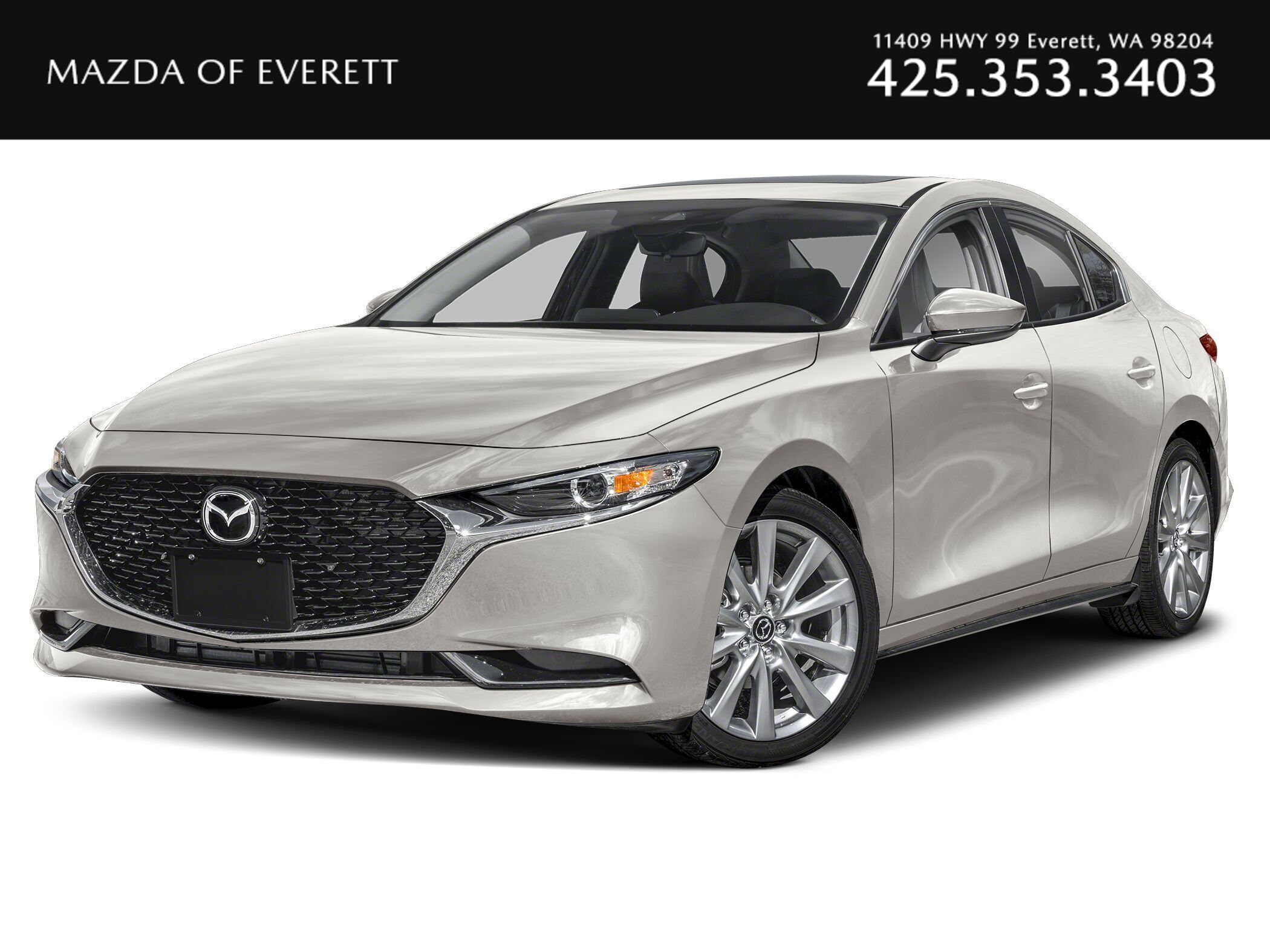 Gray (Platinum Quartz Metallic) 2026 Mazda MAZDA3 Sedan Front-Wheel Drive 6-Speed Automatic