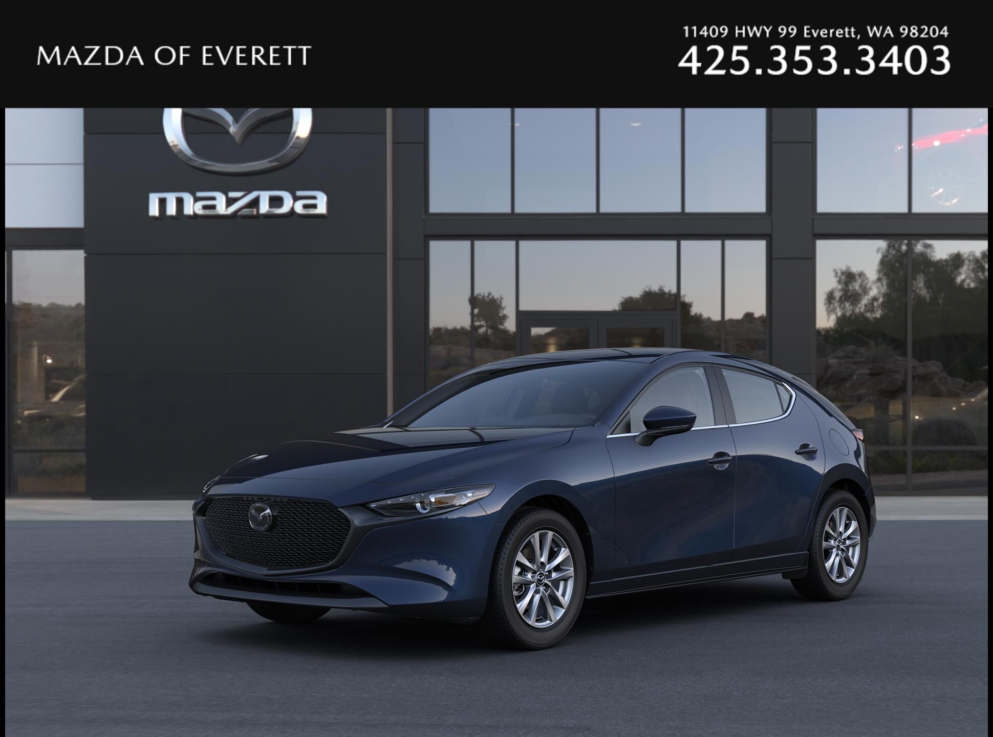 Deep Crystal Blue Mica 2026 Mazda MAZDA3 Hatchback Front-Wheel Drive 6-Speed Automatic