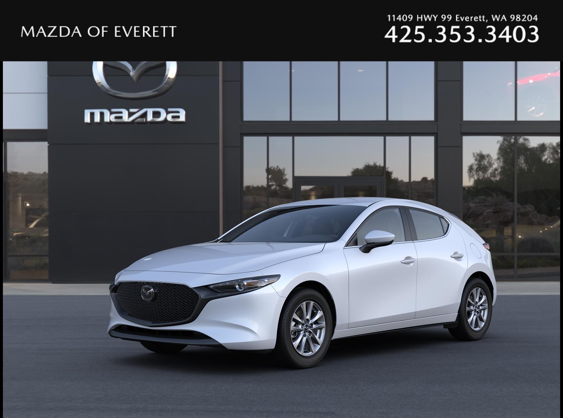 Snowflake White Pearl Mica 2026 Mazda MAZDA3 Hatchback Front-Wheel Drive 6-Speed Automatic