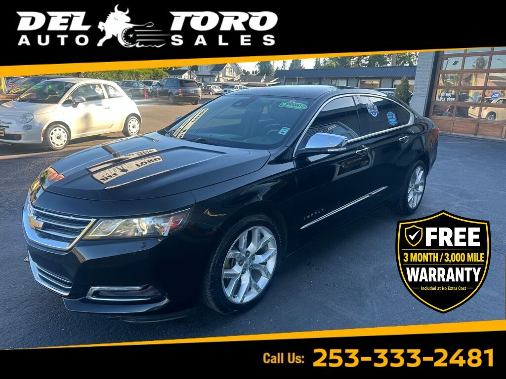 Black 2016 Chevrolet Impala Sedan Front-Wheel Drive 6-Speed Automatic Overdrive