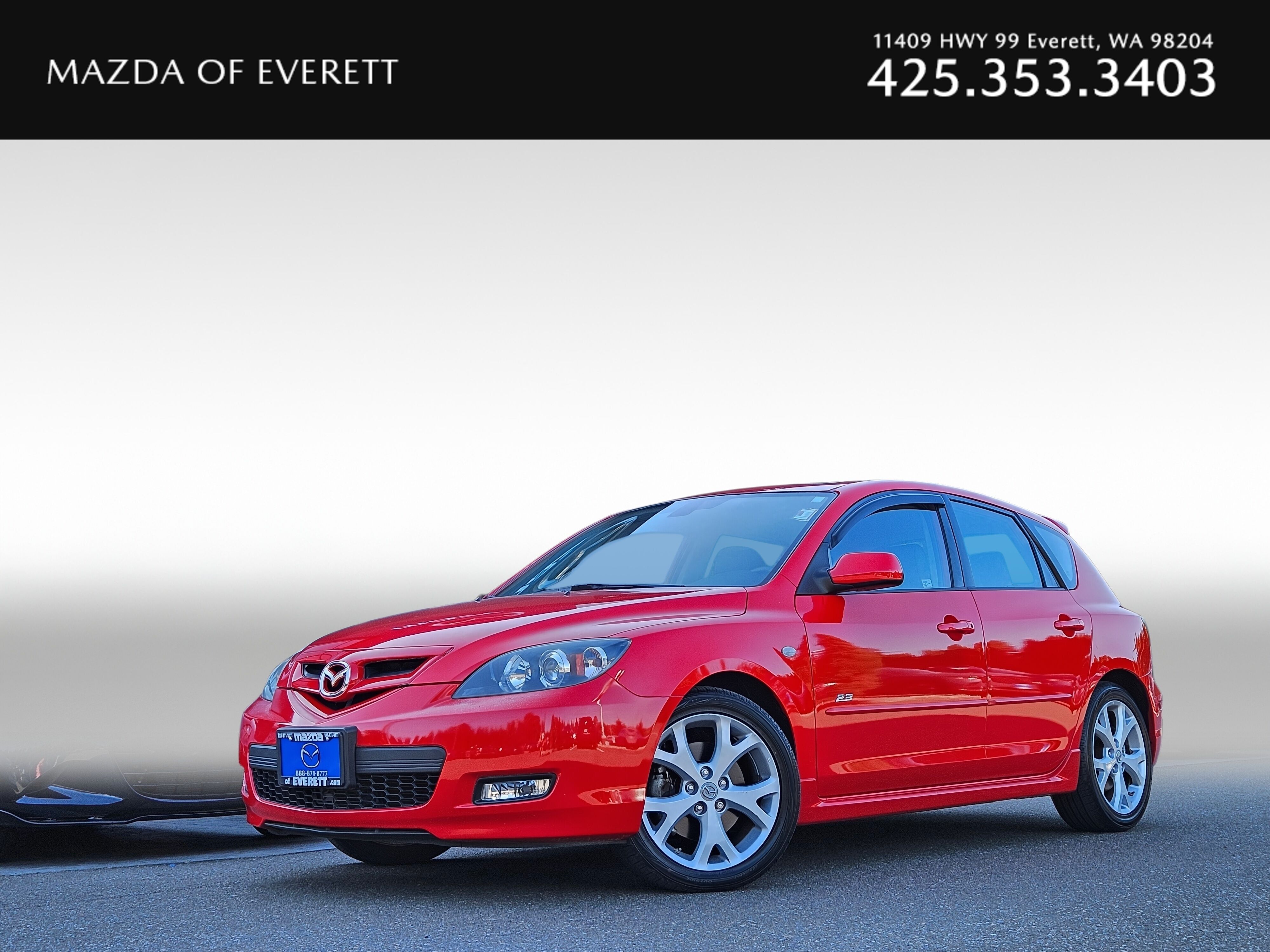 True Red 2007 Mazda MAZDA3 Hatchback Front-Wheel Drive 5-Speed Automatic