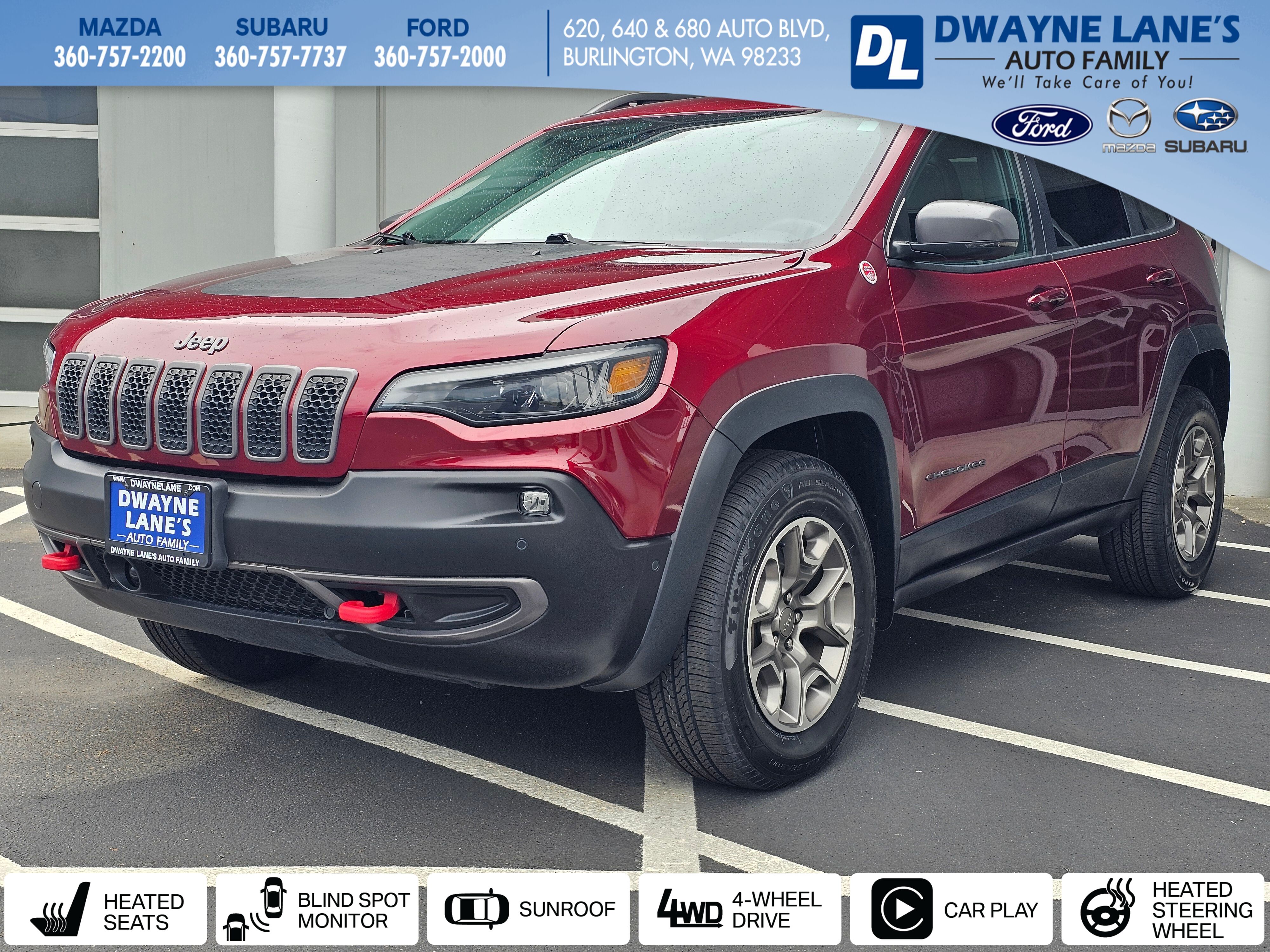 Velvet Red Pearlcoat 2021 Jeep Cherokee SUV / Crossover Four-Wheel Drive 9-Speed Automatic