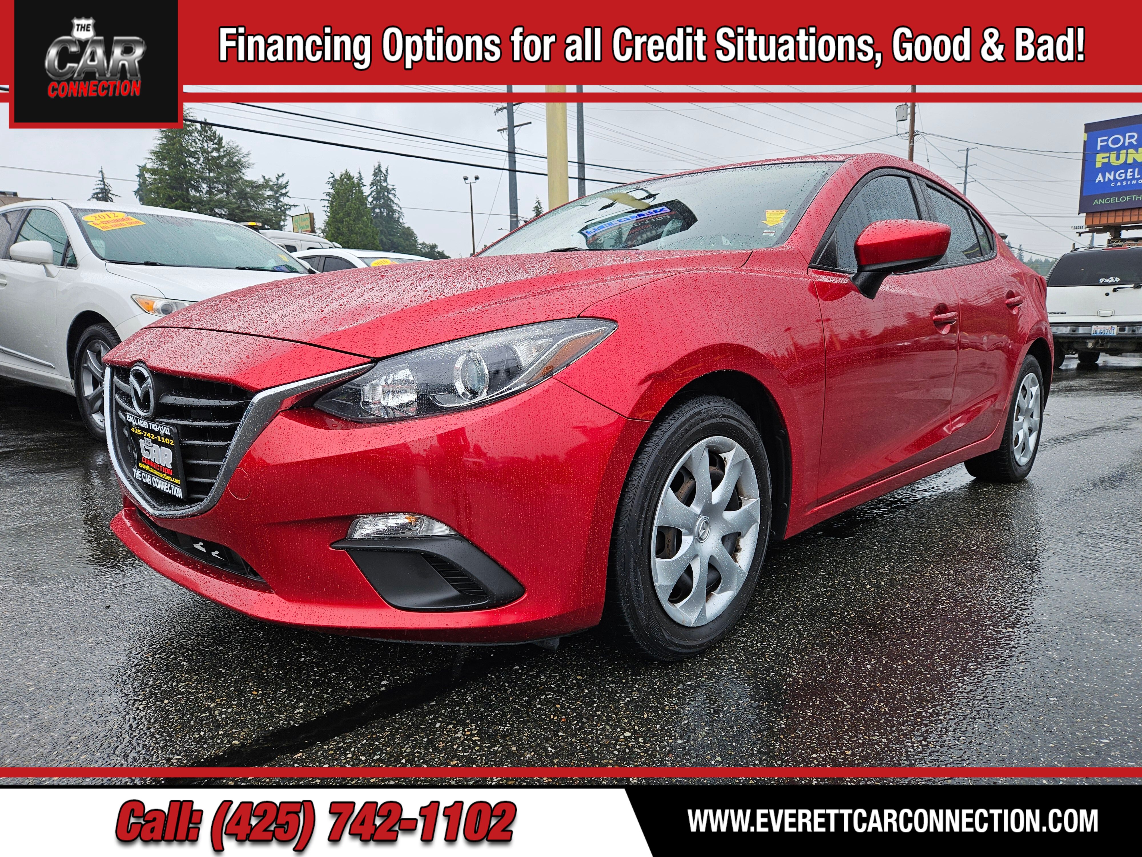 Soul Red Metallic 2016 Mazda MAZDA3 Sedan Front-Wheel Drive 6-Speed Automatic