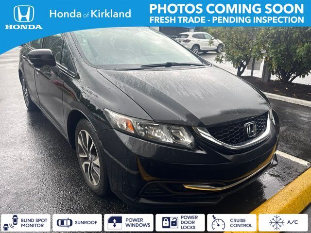 Crystal Black Pearl 2015 Honda Civic Sedan Front-Wheel Drive Continuously Variable Transmission