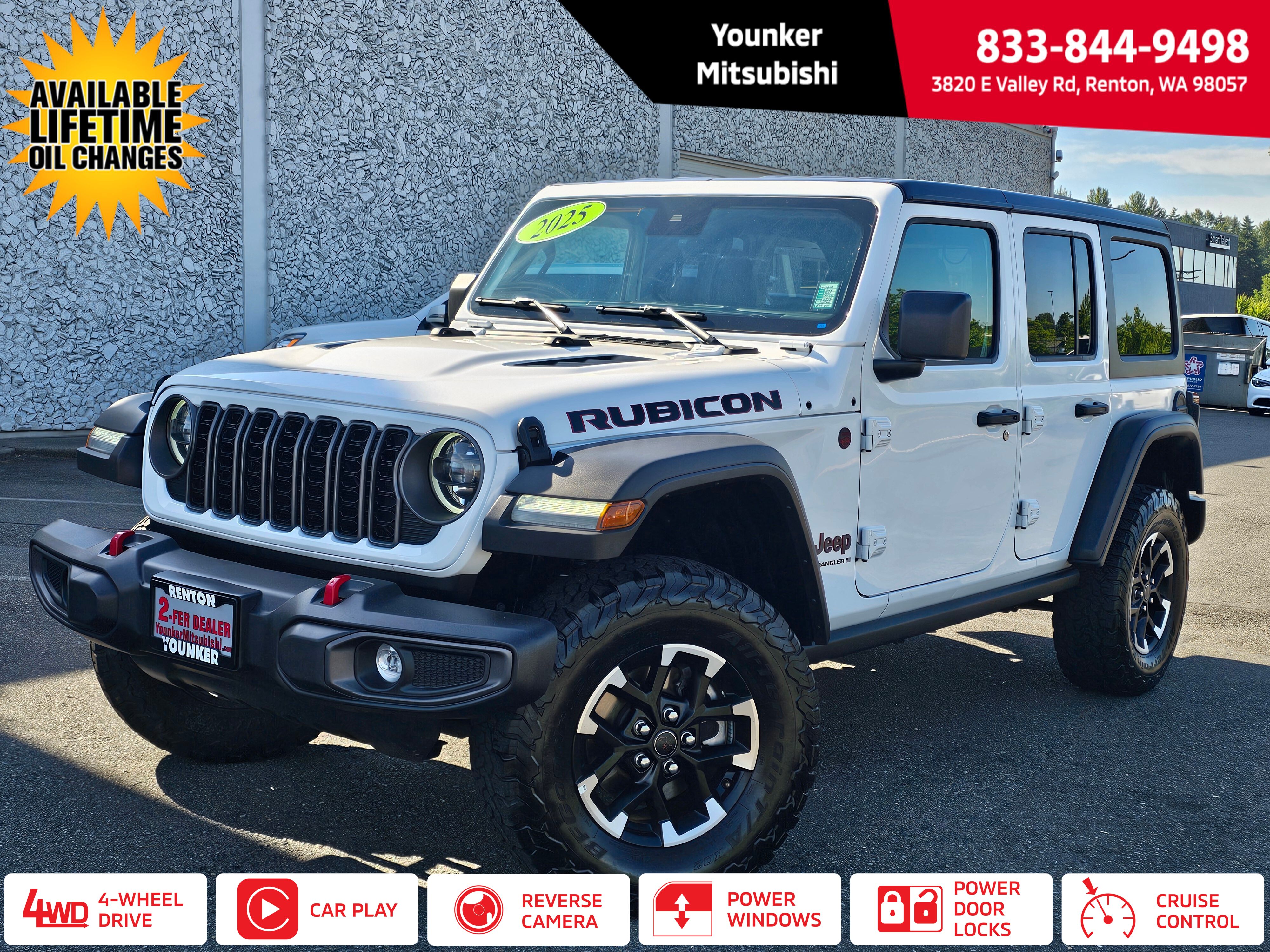 Bright White Clearcoat 2025 Jeep Wrangler SUV / Crossover Four-Wheel Drive 8-Speed Automatic