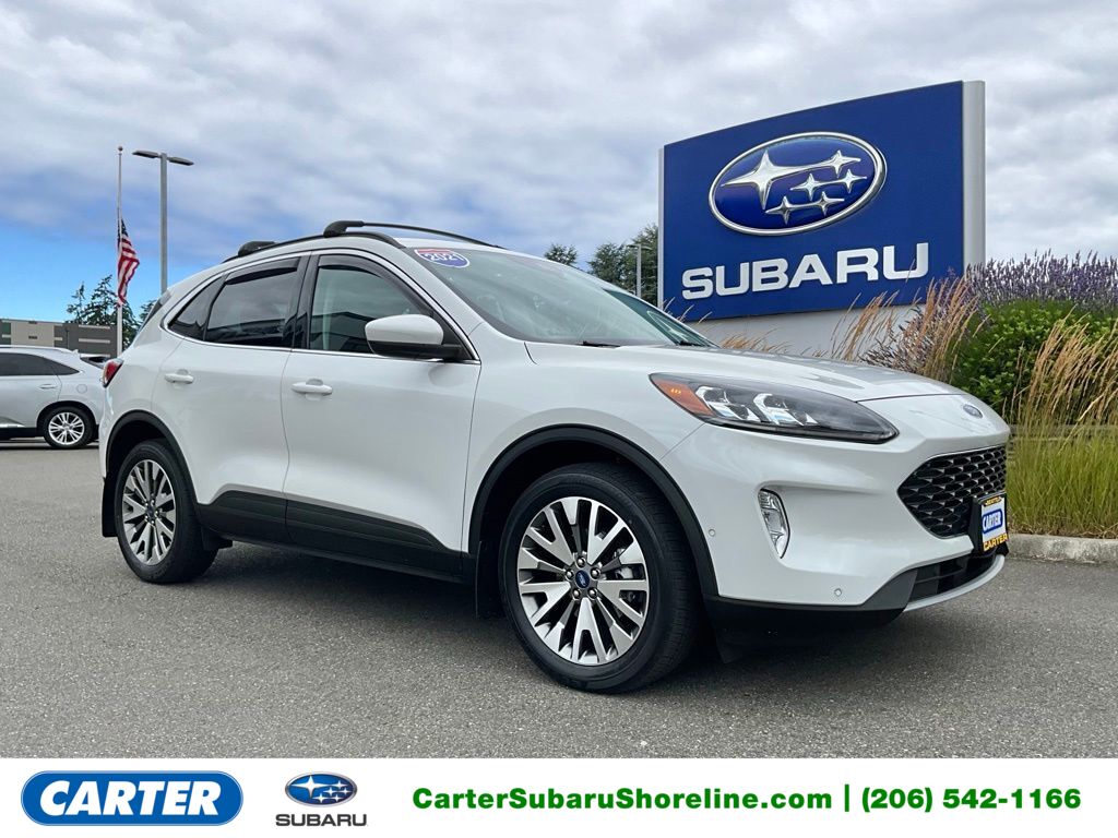 White Metallic 2021 Ford Escape Hybrid SUV / Crossover All-Wheel Drive Continuously Variable Transmission