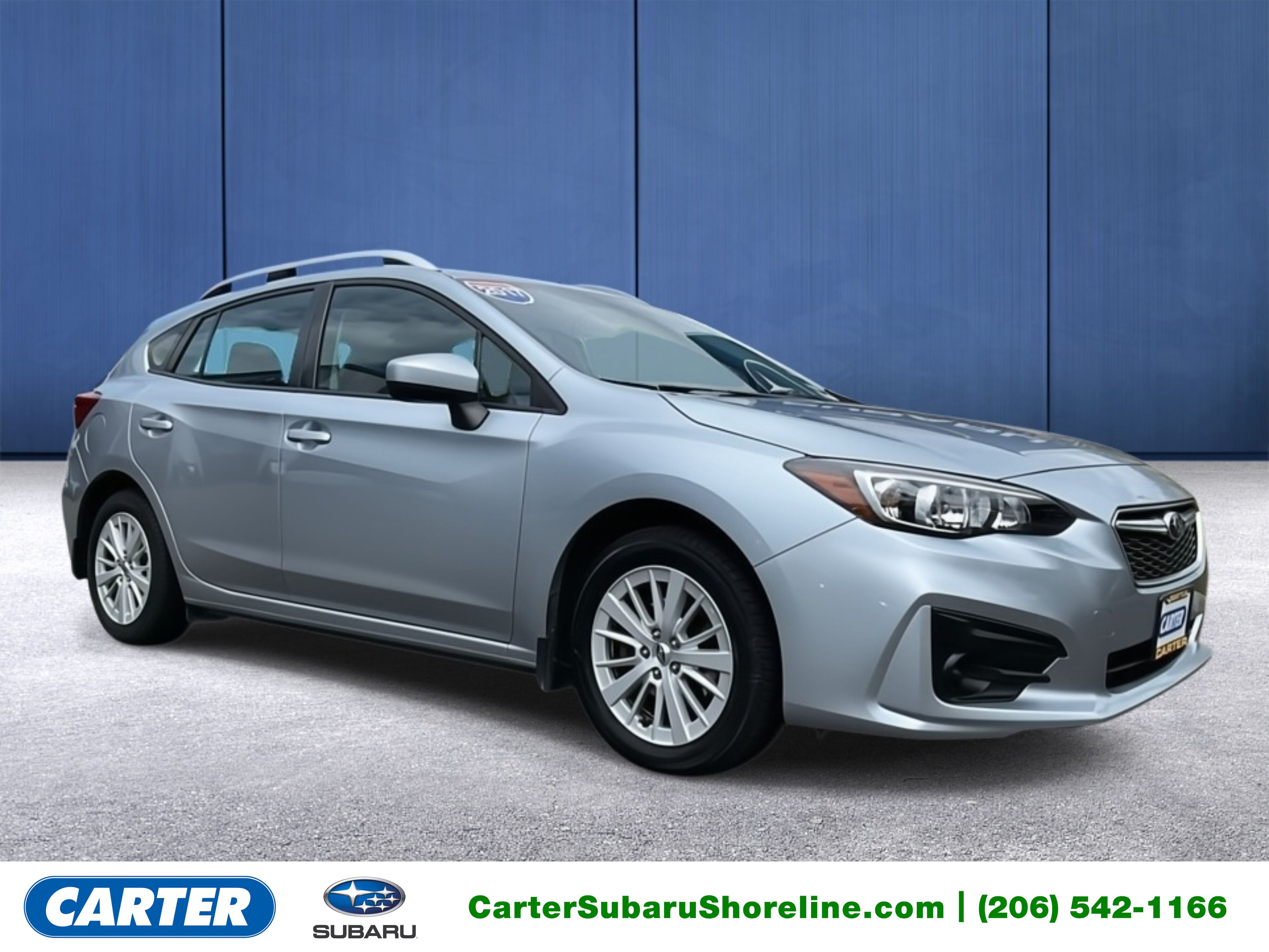 Ice Silver Metallic 2017 Subaru Impreza Hatchback All-Wheel Drive Continuously Variable Transmission