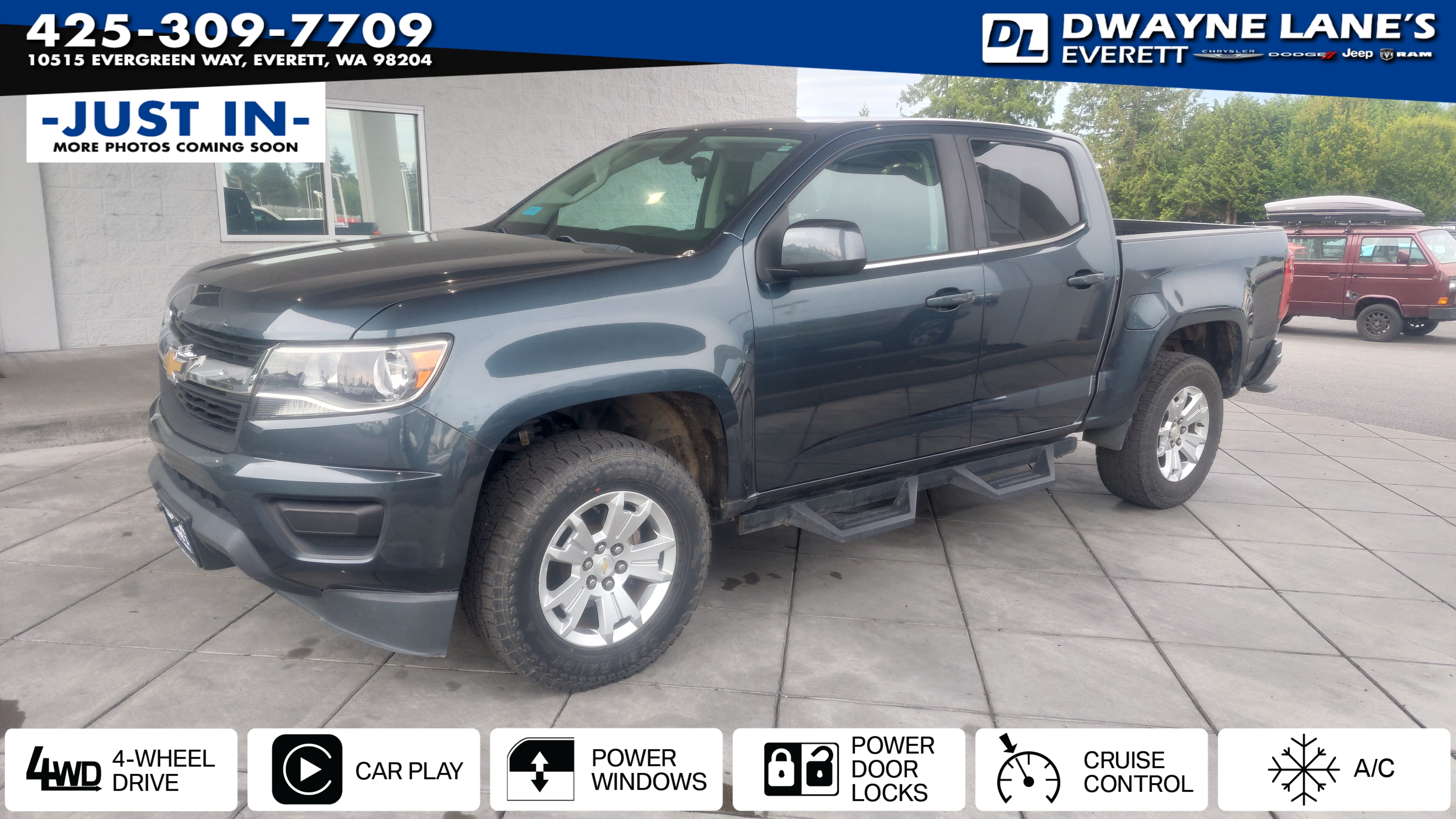 Shadow Gray Metallic 2019 Chevrolet Colorado Pickup Truck Four-Wheel Drive 8-Speed Automatic