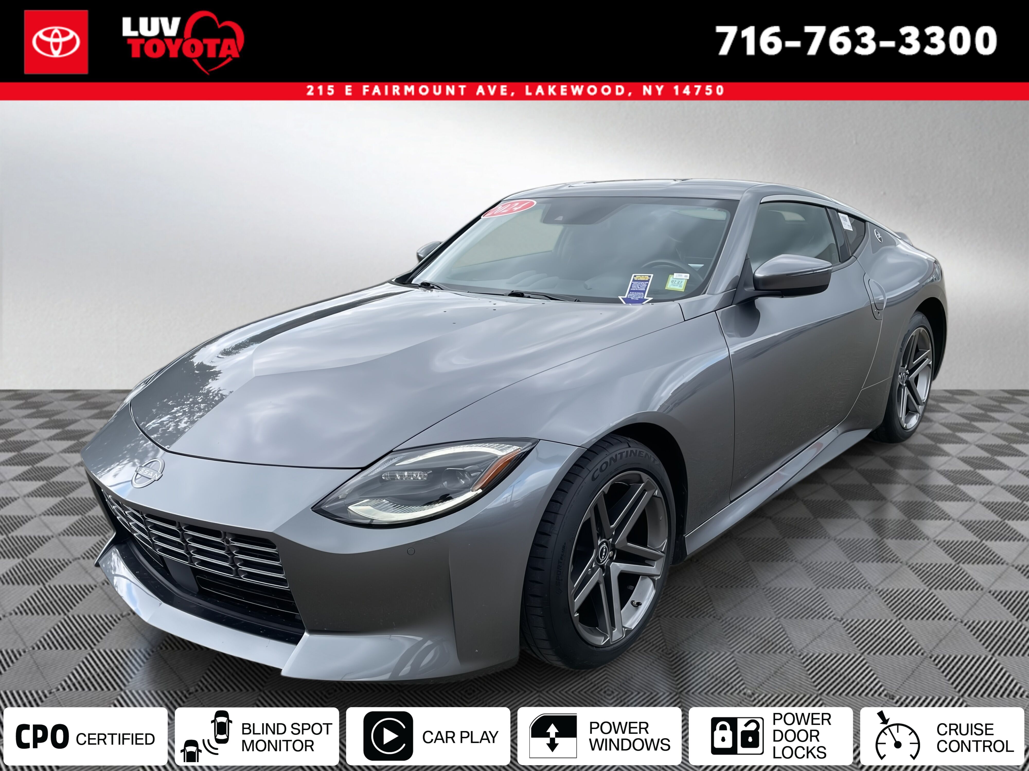 Gray (Gun Metallic) 2024 Nissan Z Coupe Rear-Wheel Drive