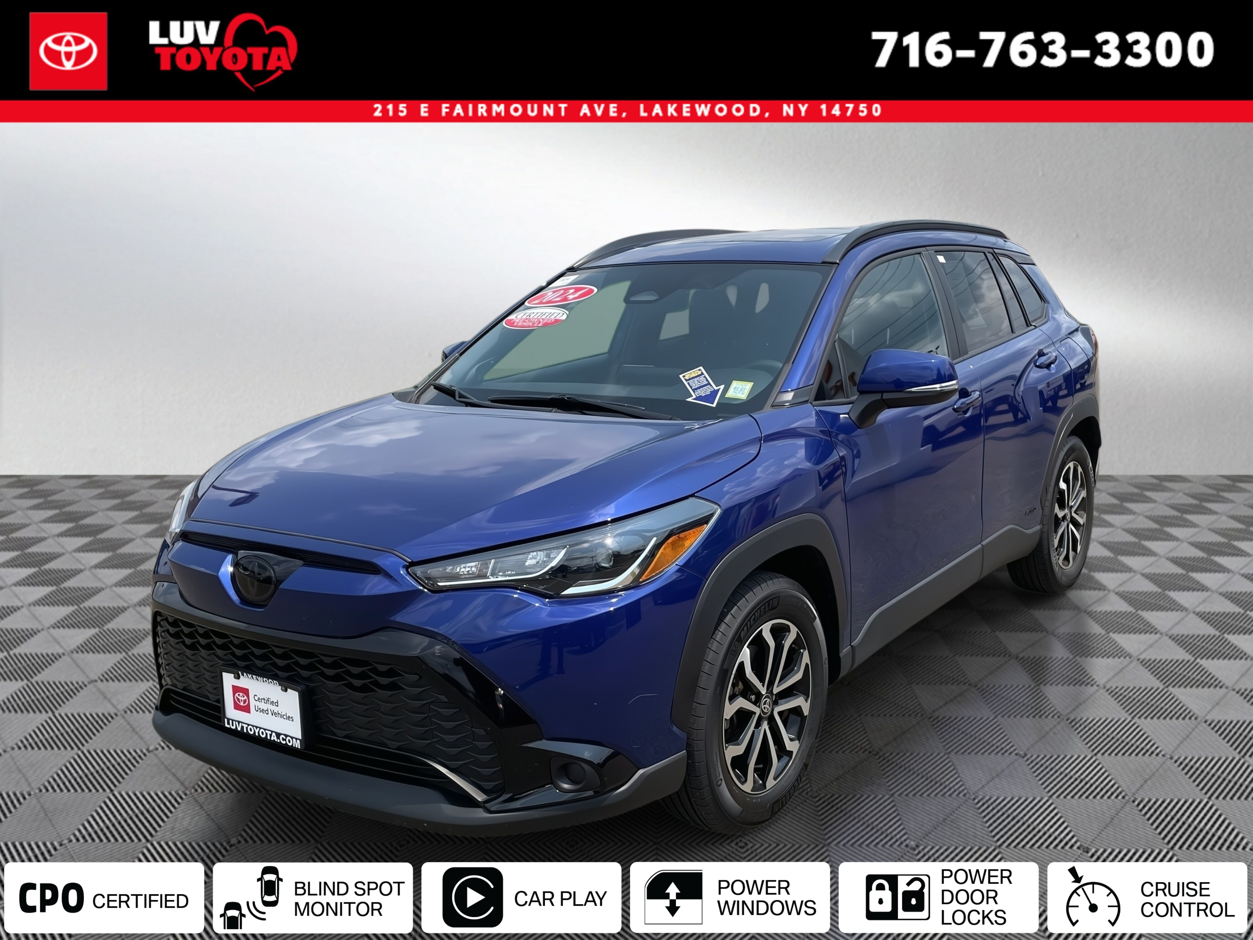 Blue Crush Metallic 2024 Toyota Corolla Cross Hybrid SUV / Crossover All-Wheel Drive Automatic