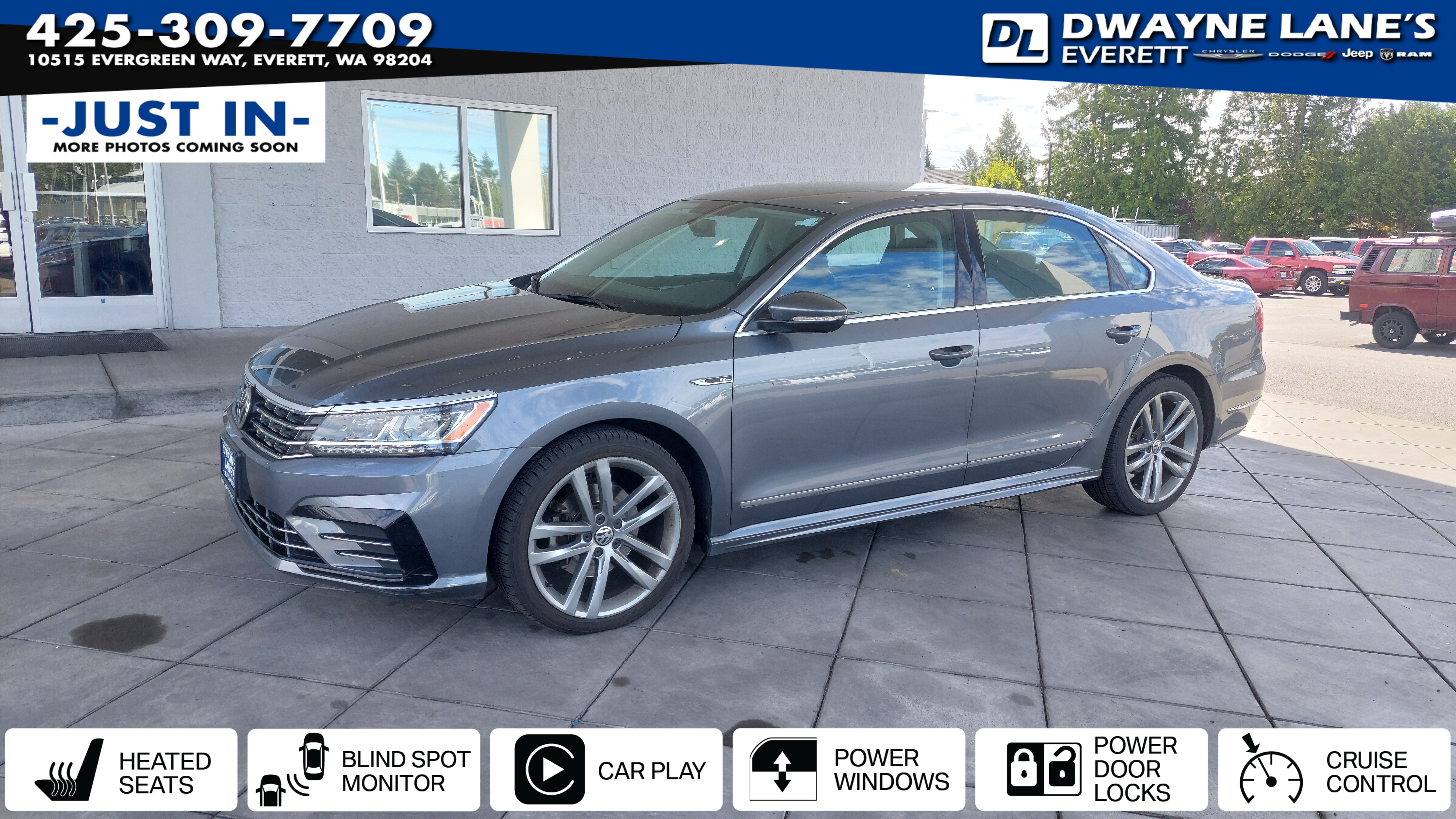 Platinum Gray Metallic 2017 Volkswagen Passat Sedan Front-Wheel Drive 6-Speed Automatic