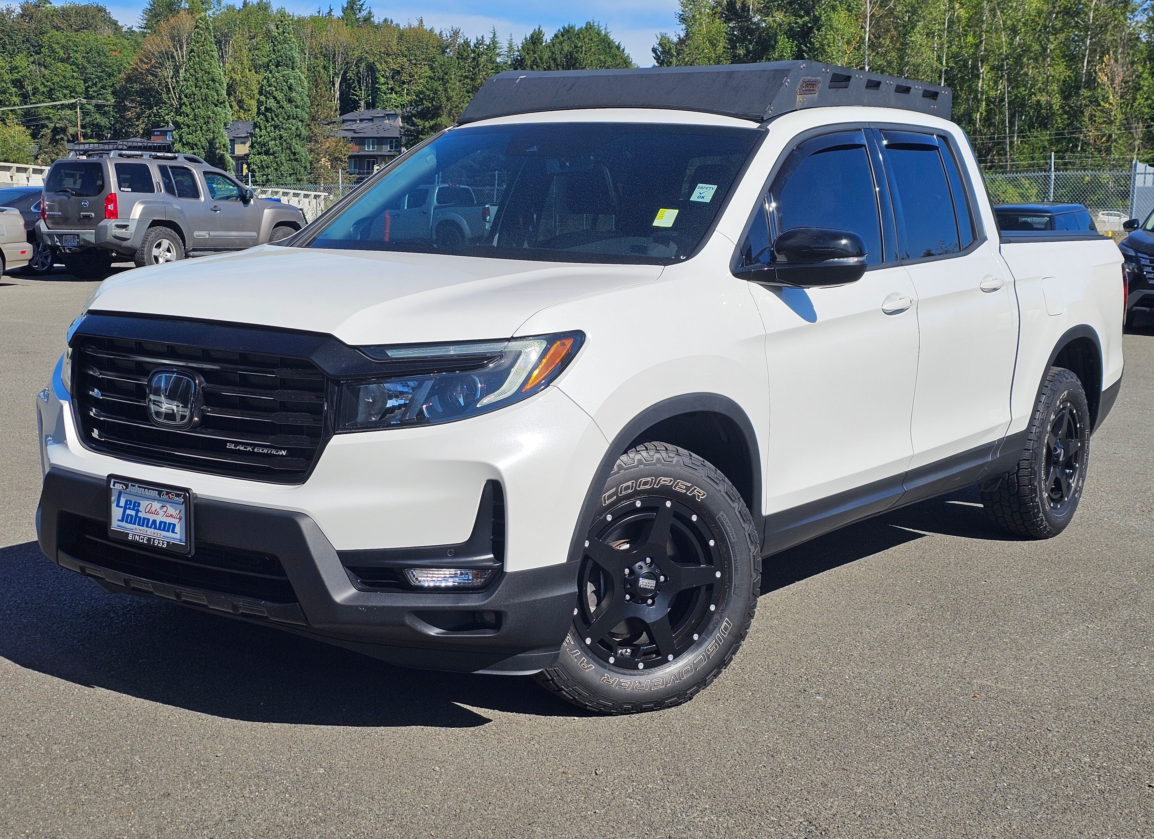 Platinum White Pearl 2021 Honda Ridgeline Pickup Truck All-Wheel Drive 9-Speed Automatic