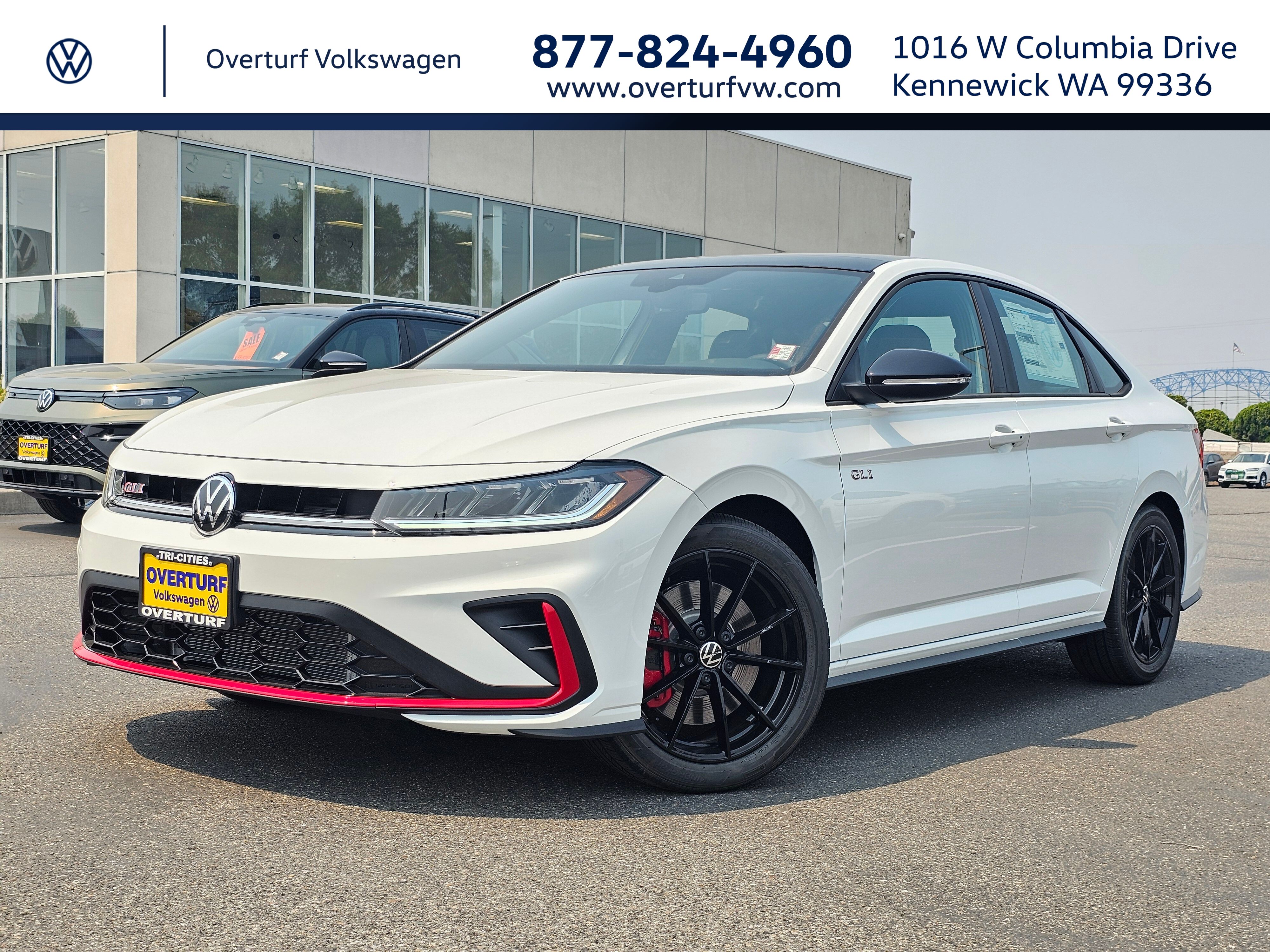 Pure White w/ Deep Black Roof 2026 Volkswagen Jetta GLI Sedan Front-Wheel Drive 6-Speed Manual