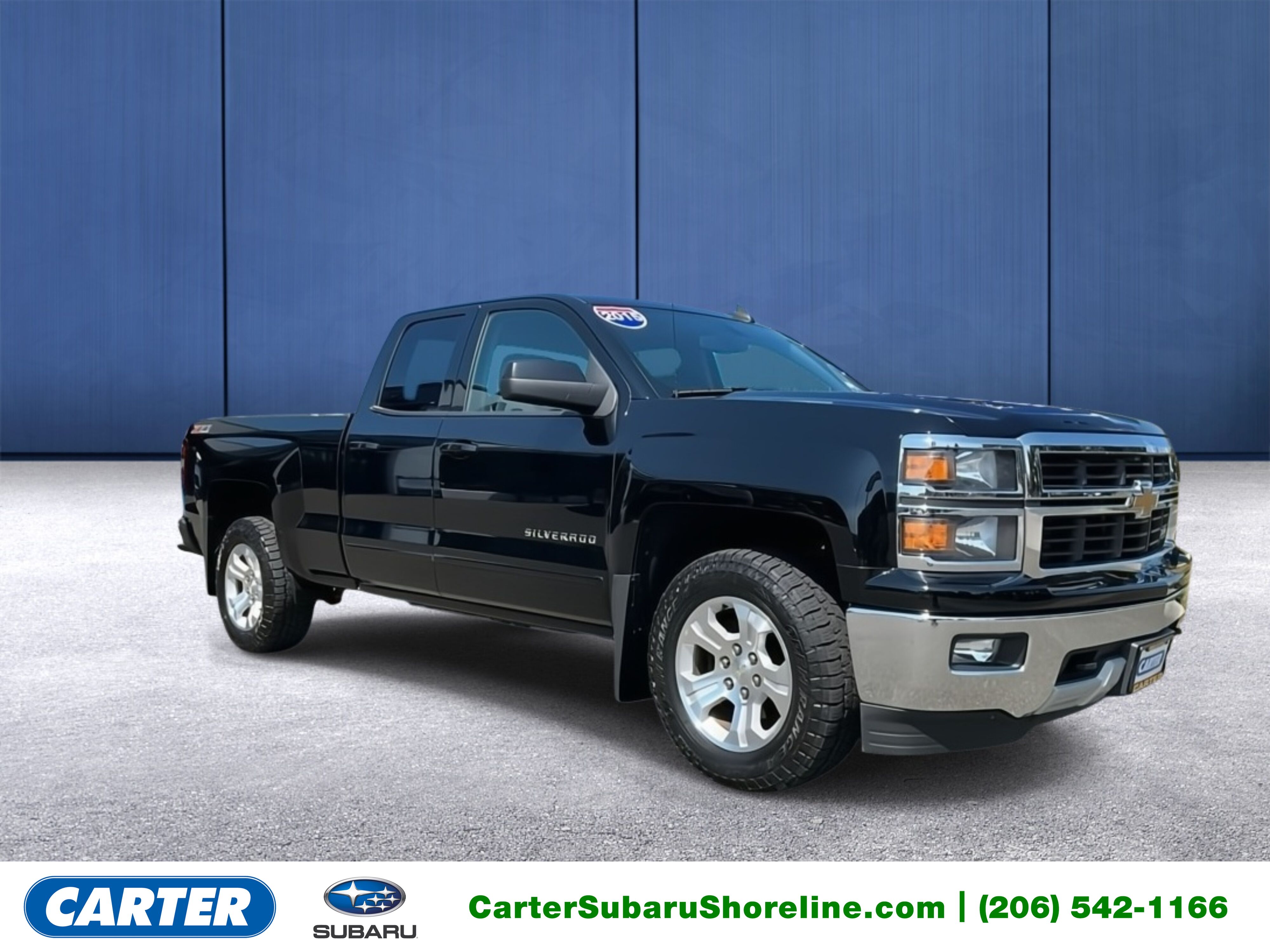 Black 2015 Chevrolet Silverado 1500 Pickup Truck Four-Wheel Drive 6-Speed Automatic Overdrive