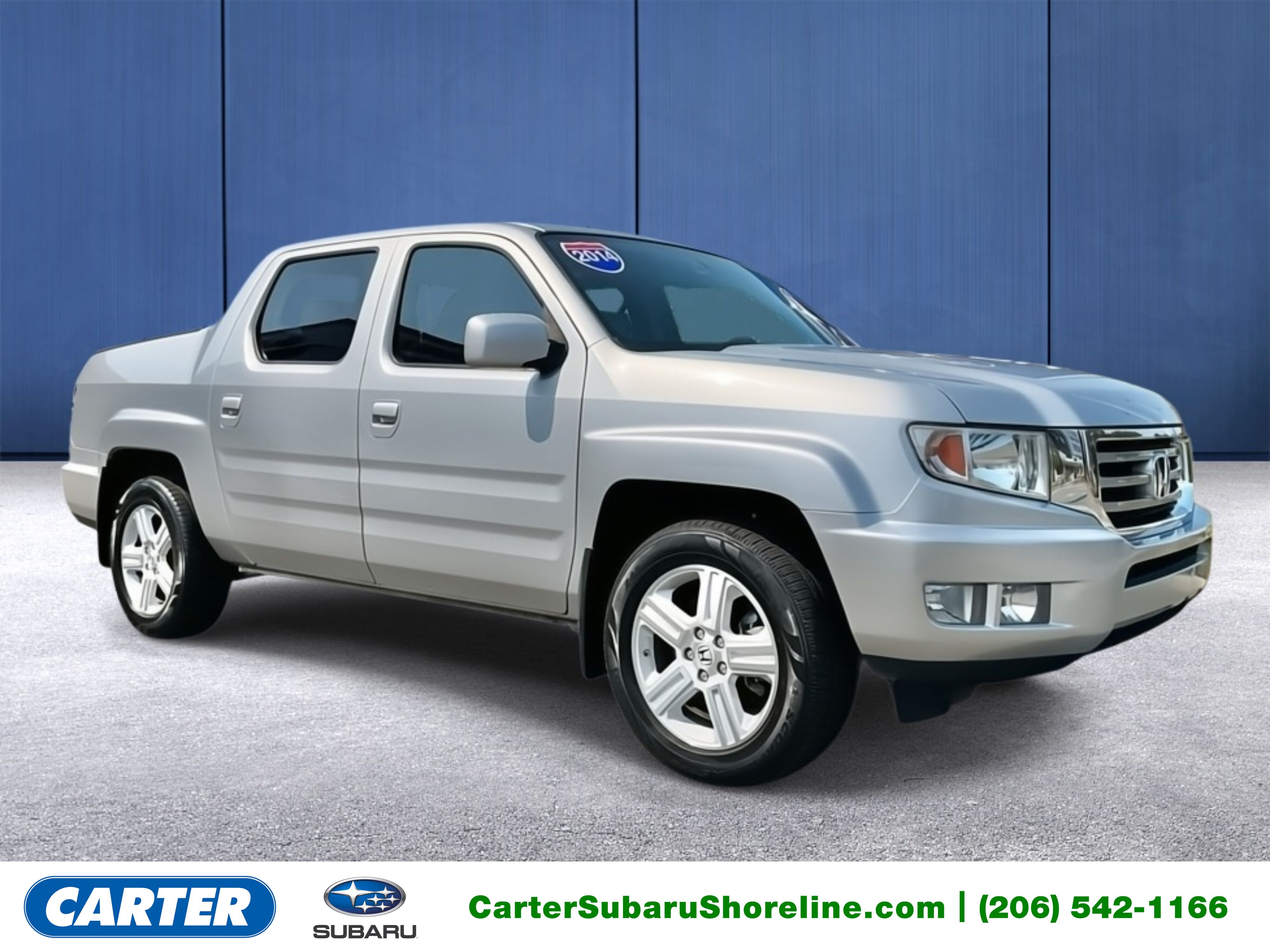 Alabaster Silver Metallic 2014 Honda Ridgeline Pickup Truck Four-Wheel Drive 5-Speed Automatic