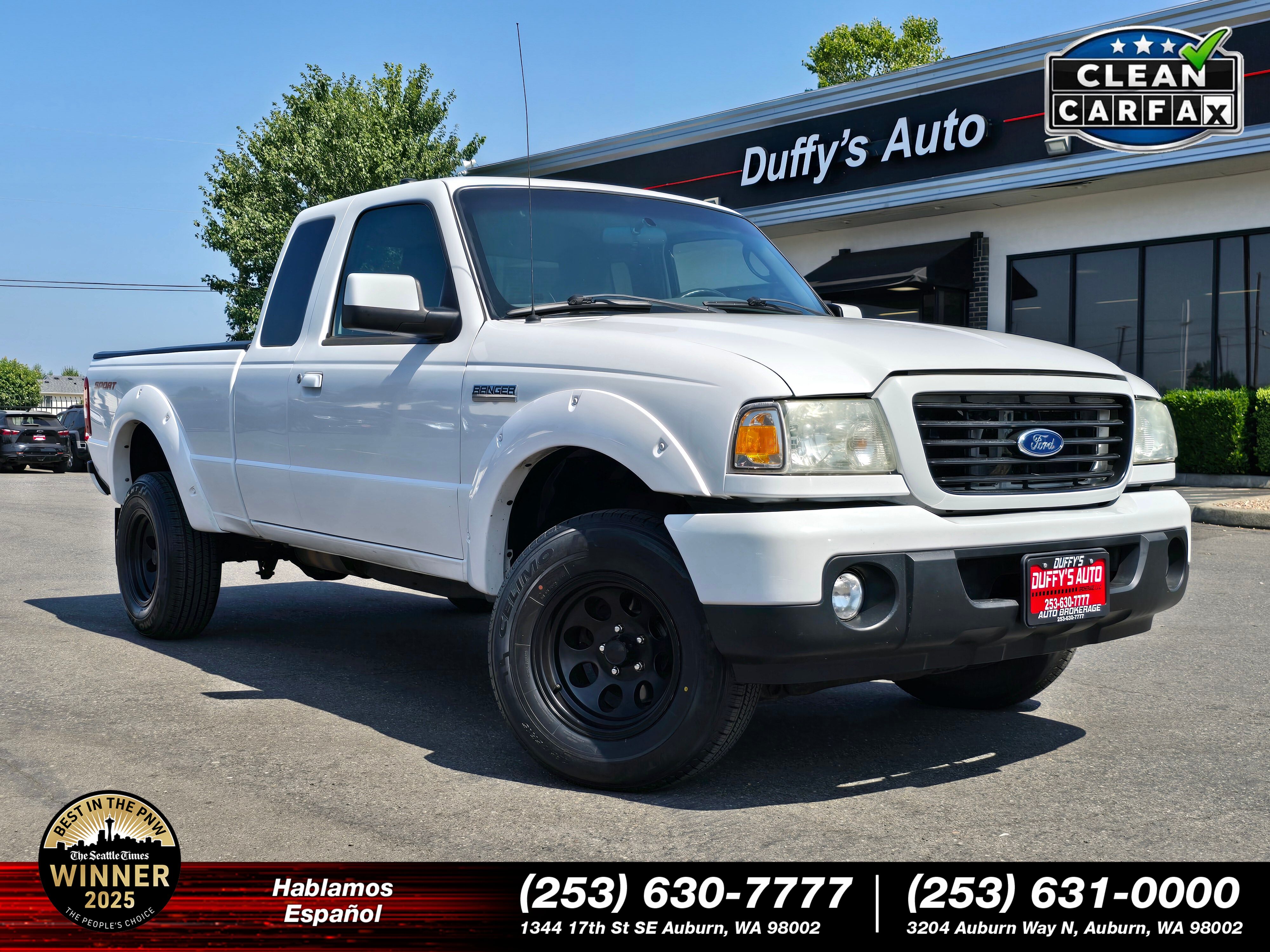 Oxford White Clearcoat 2008 Ford Ranger Pickup Truck 4X2 5-Speed Automatic
