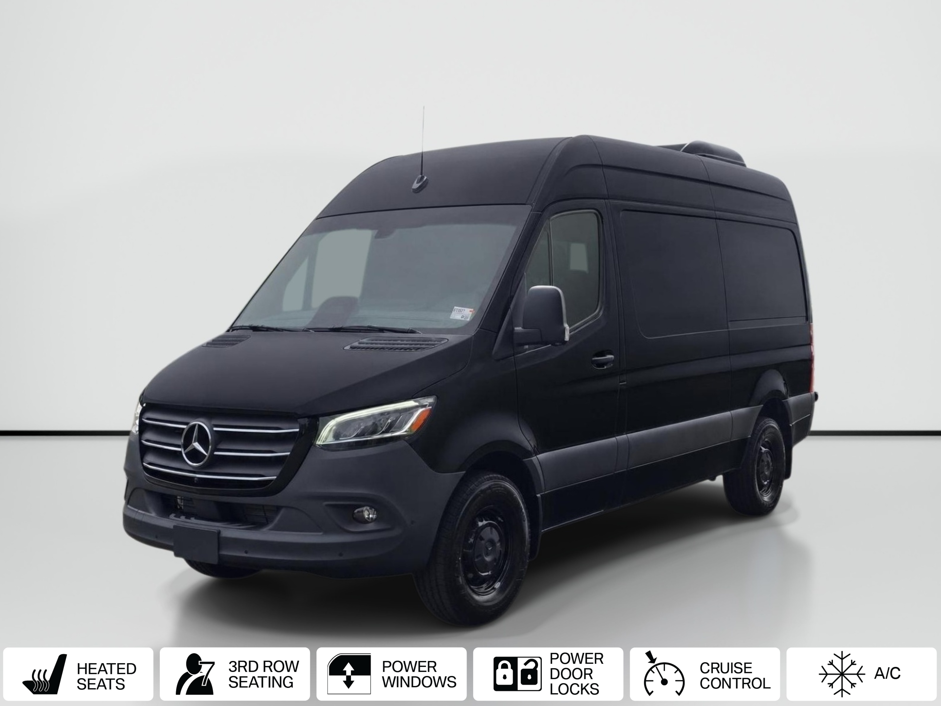 Obsidian Black 2026 Mercedes-Benz Sprinter Van Rear-Wheel Drive 9-Speed Automatic