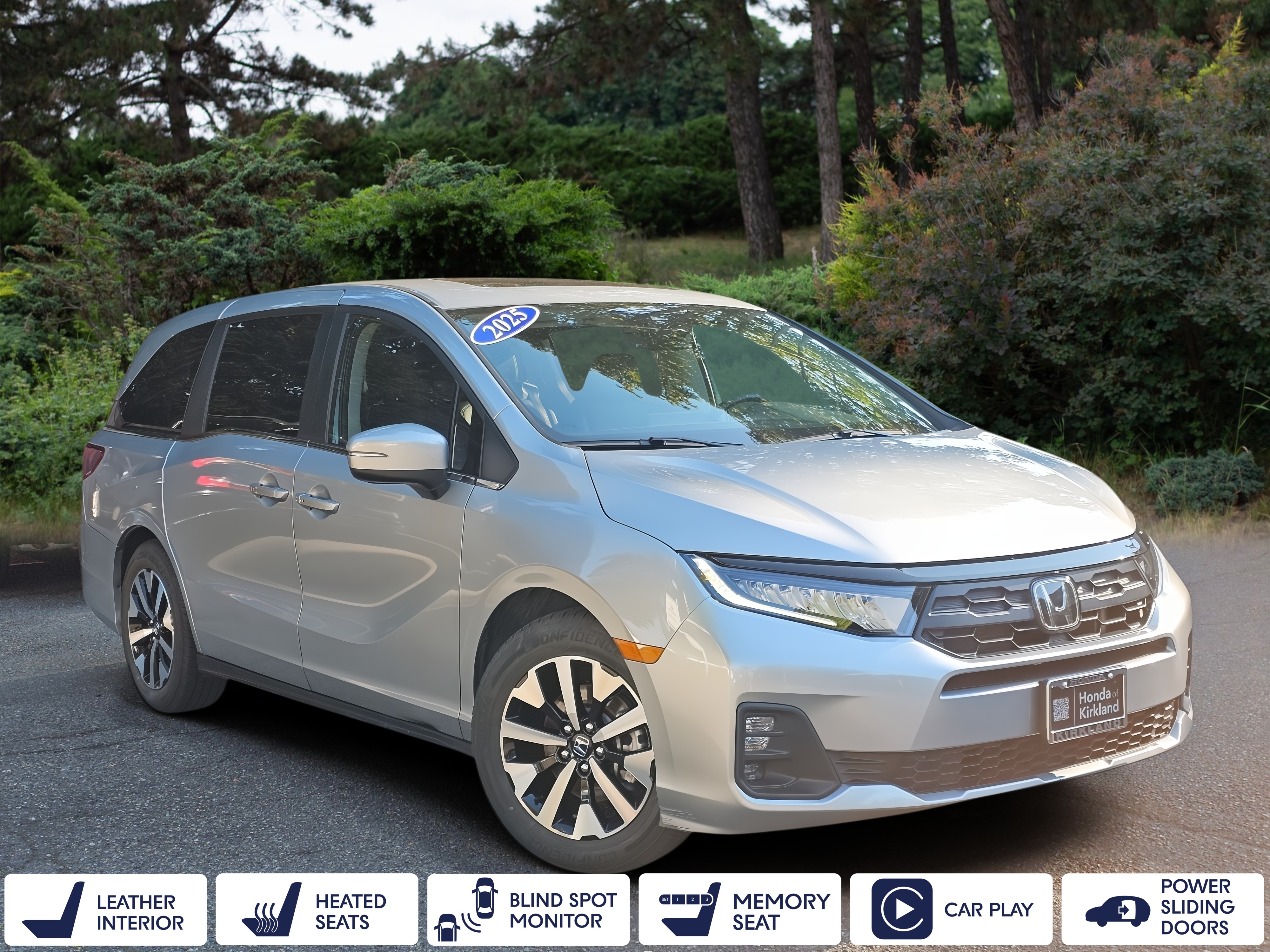 Solar Silver Metallic 2025 Honda Odyssey Minivan Front-Wheel Drive Automatic